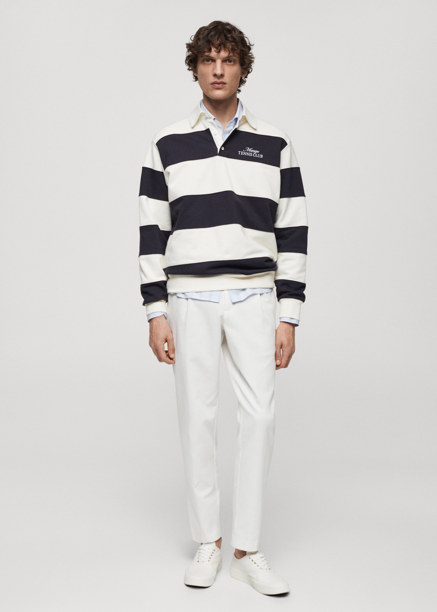 Pantalon coton brodé à pinces - Plan général