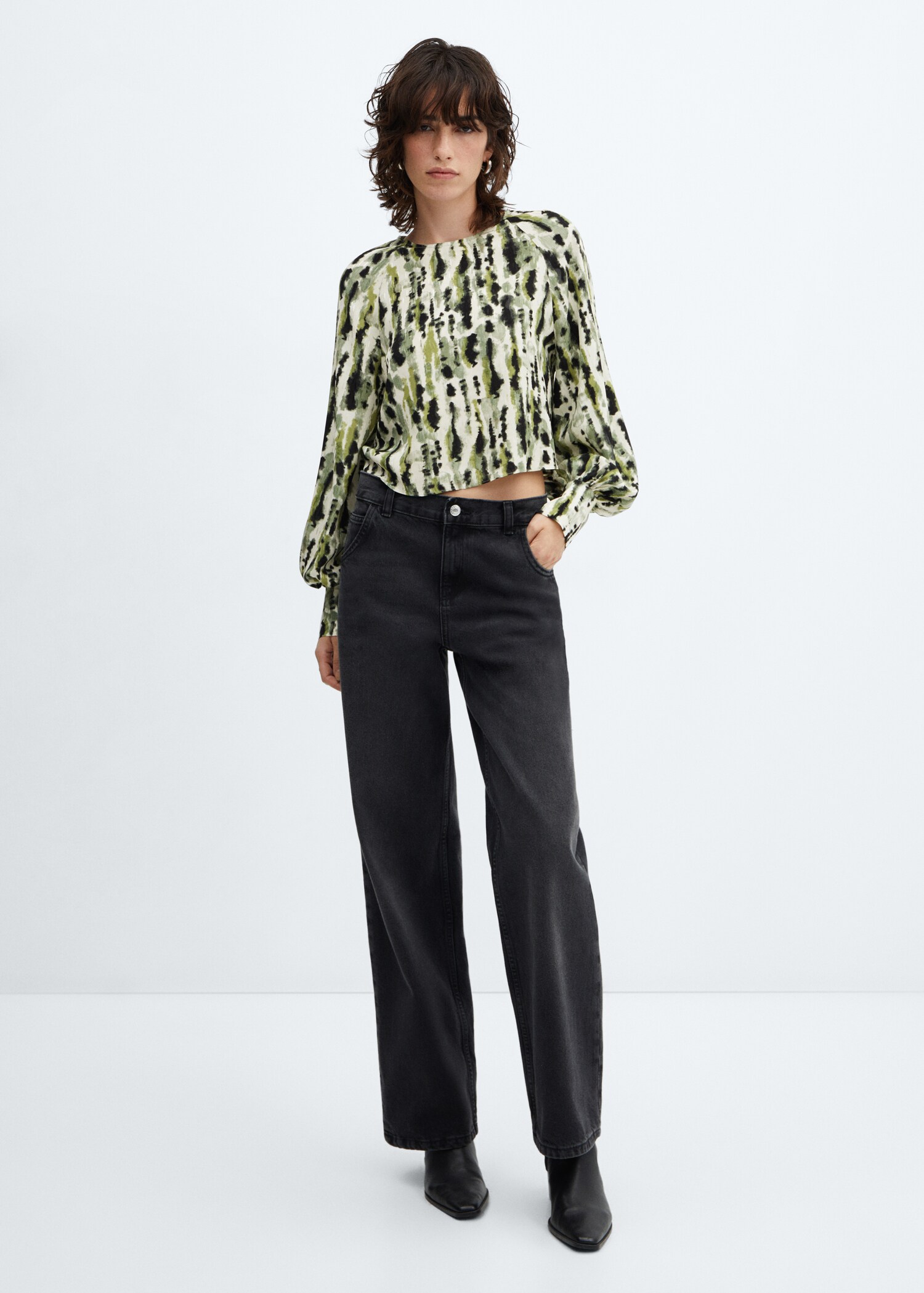 Blusa estampada lazo - Plano general