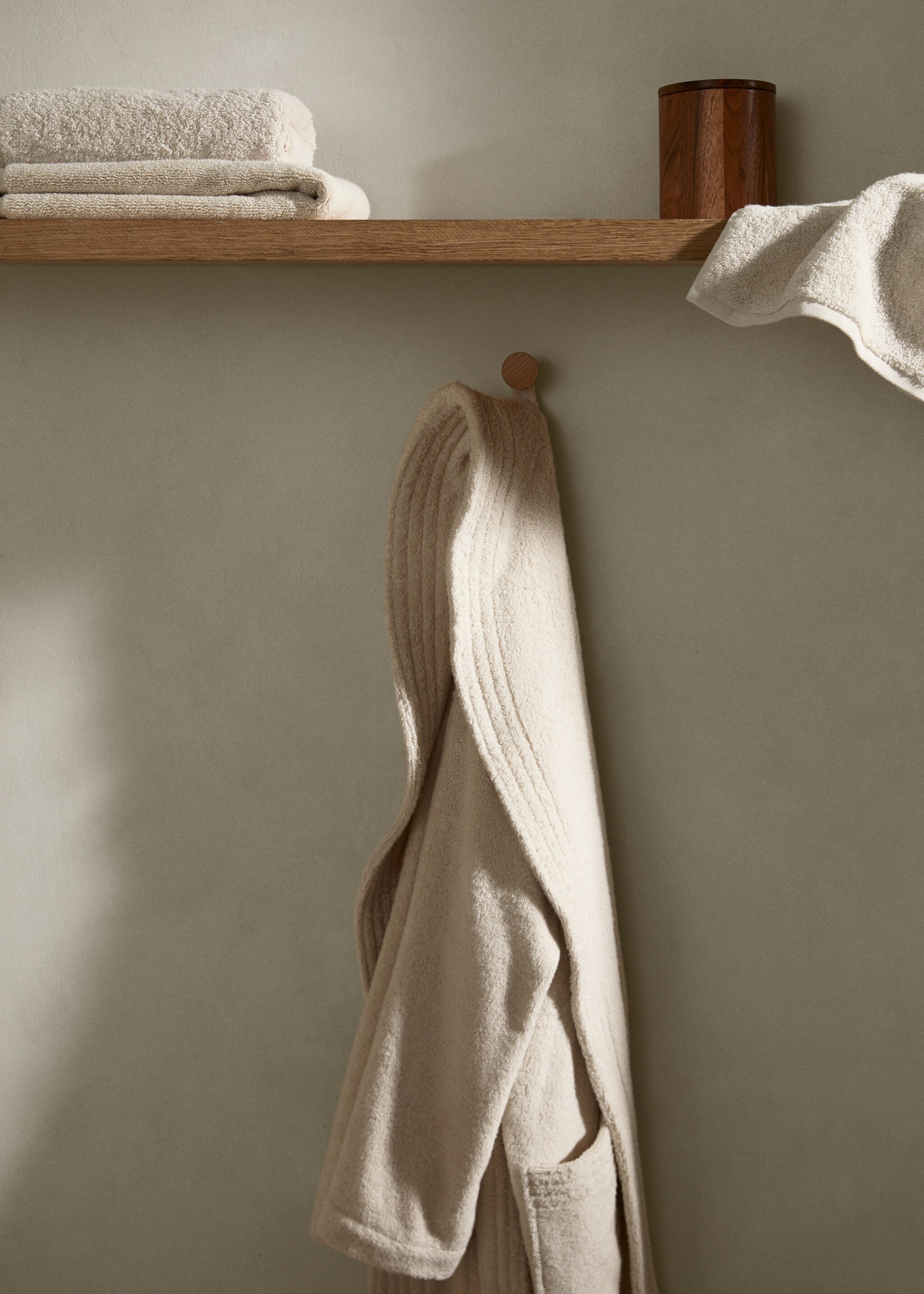 100% cotton bathrobe - General plane, Beige. Ref: 67080486-00.