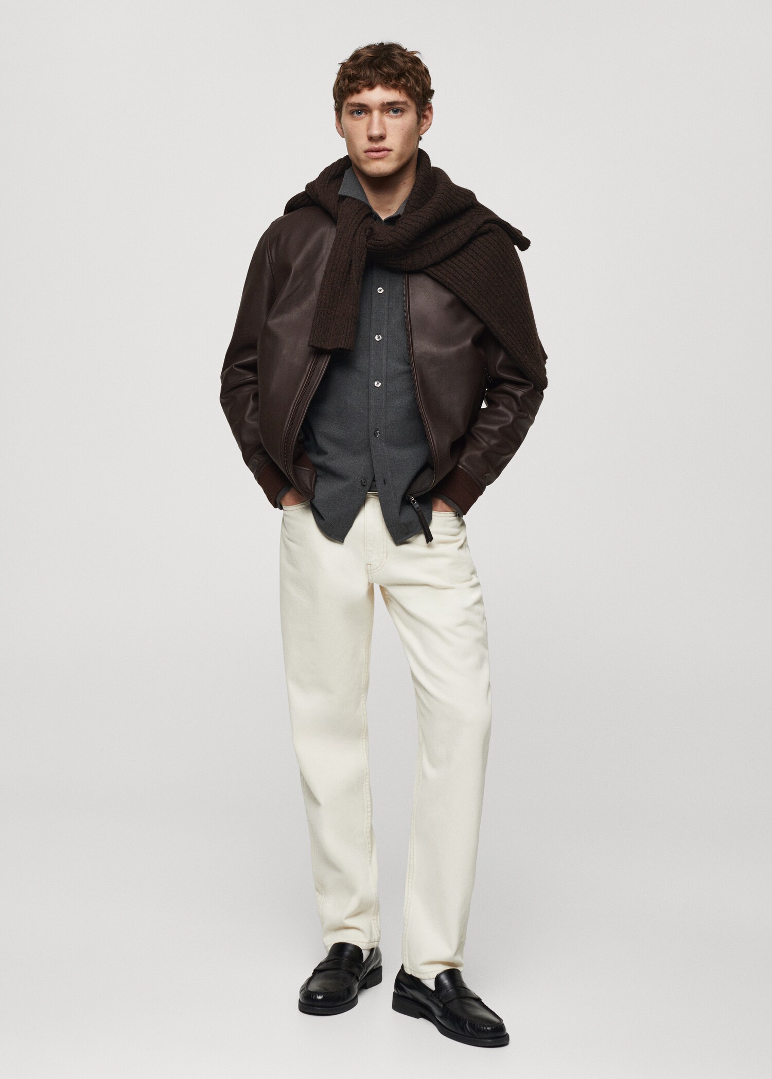 100% nappa leather jacket - General plane