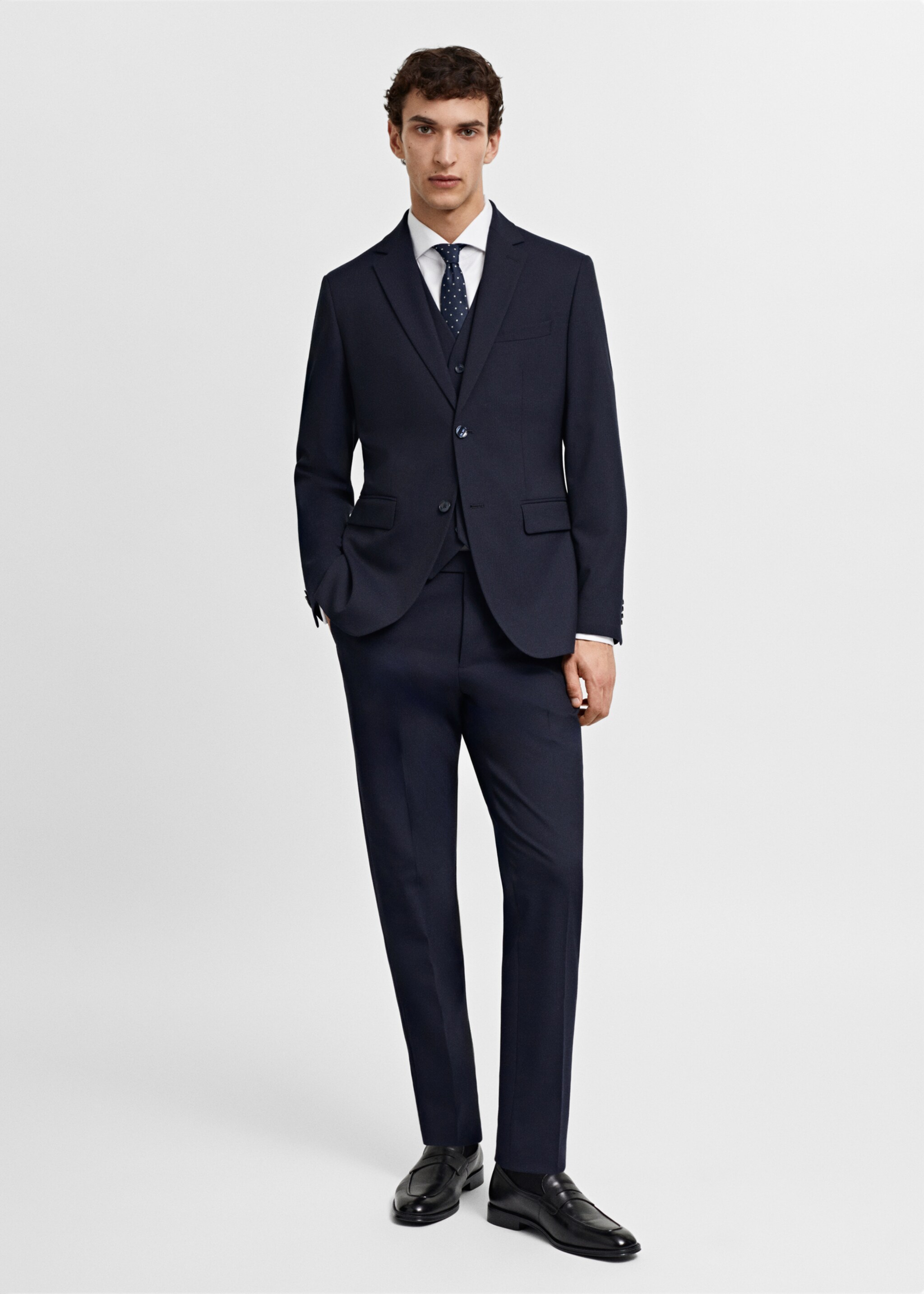 Americana traje slim fit tejido comfort stretch - Plano general