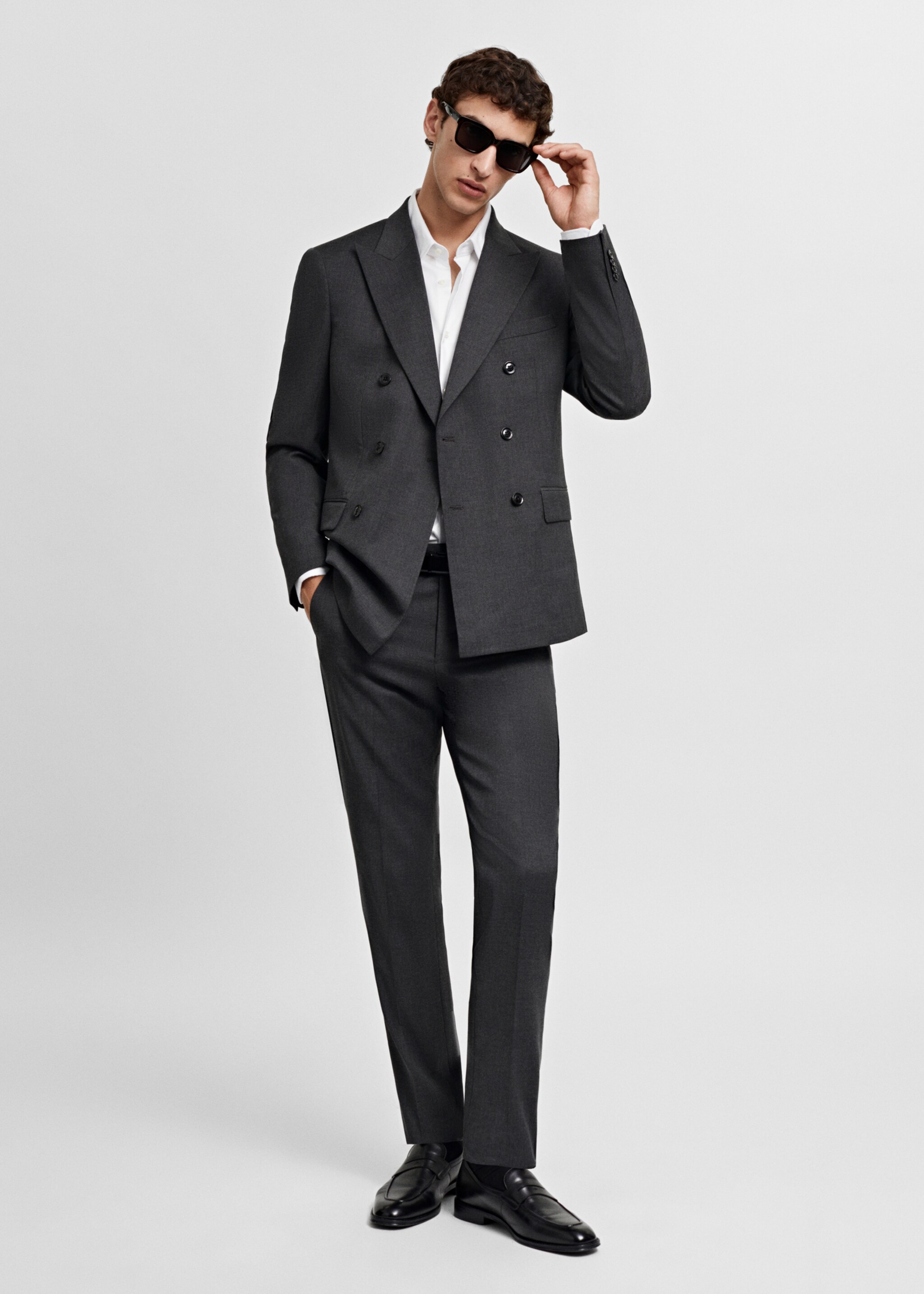 Regular-fit structured suit shirt - General plane