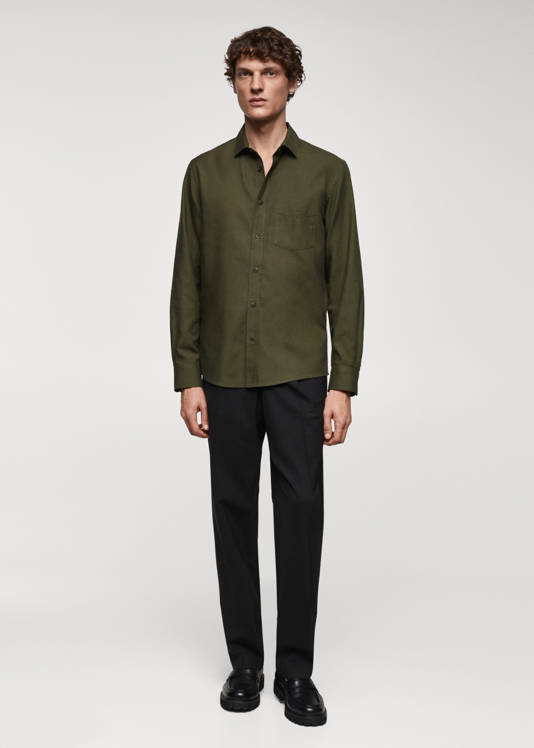 Brushed cotton twill shirt - General plane