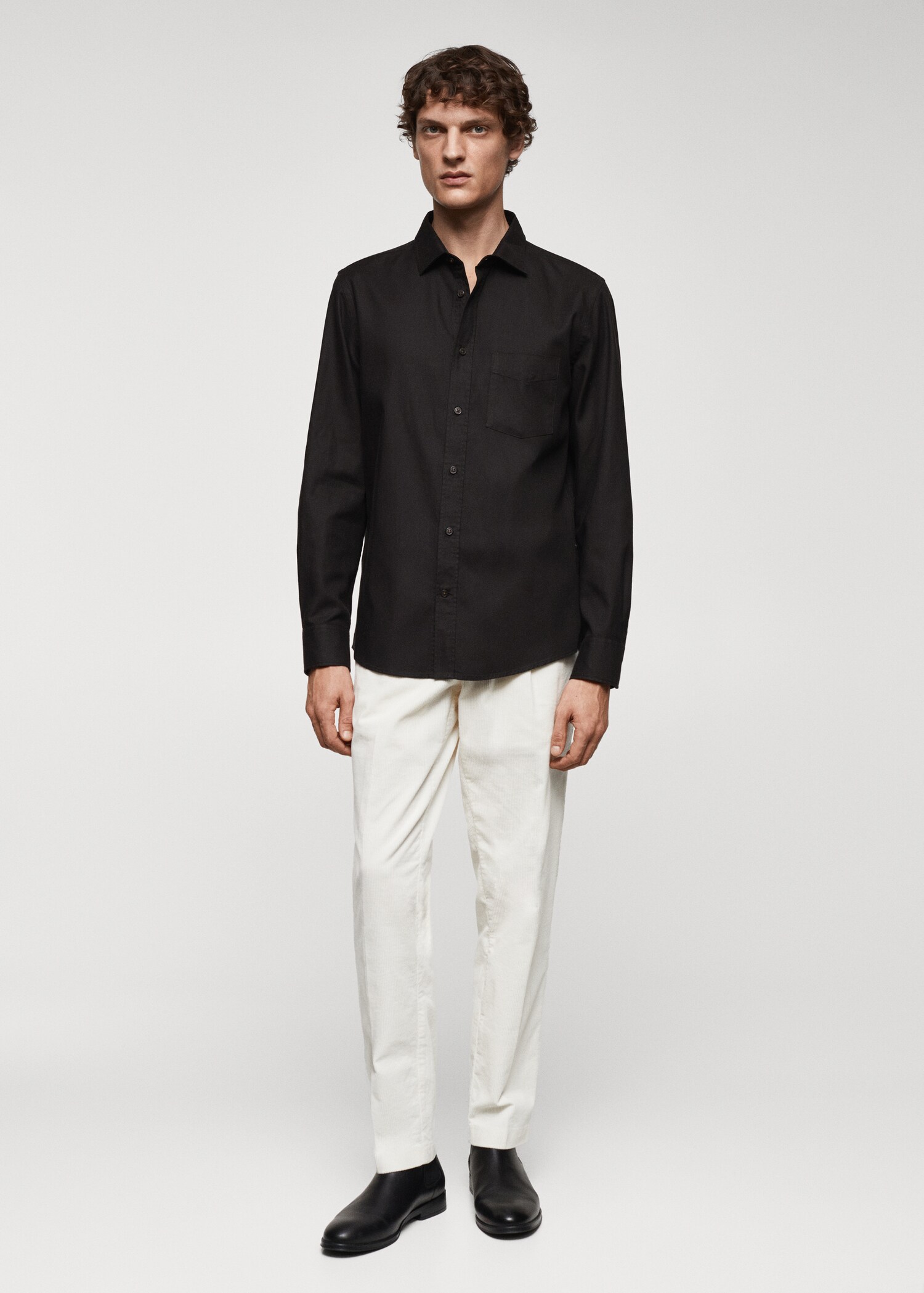 Chemise serge coton gratté - Plan général