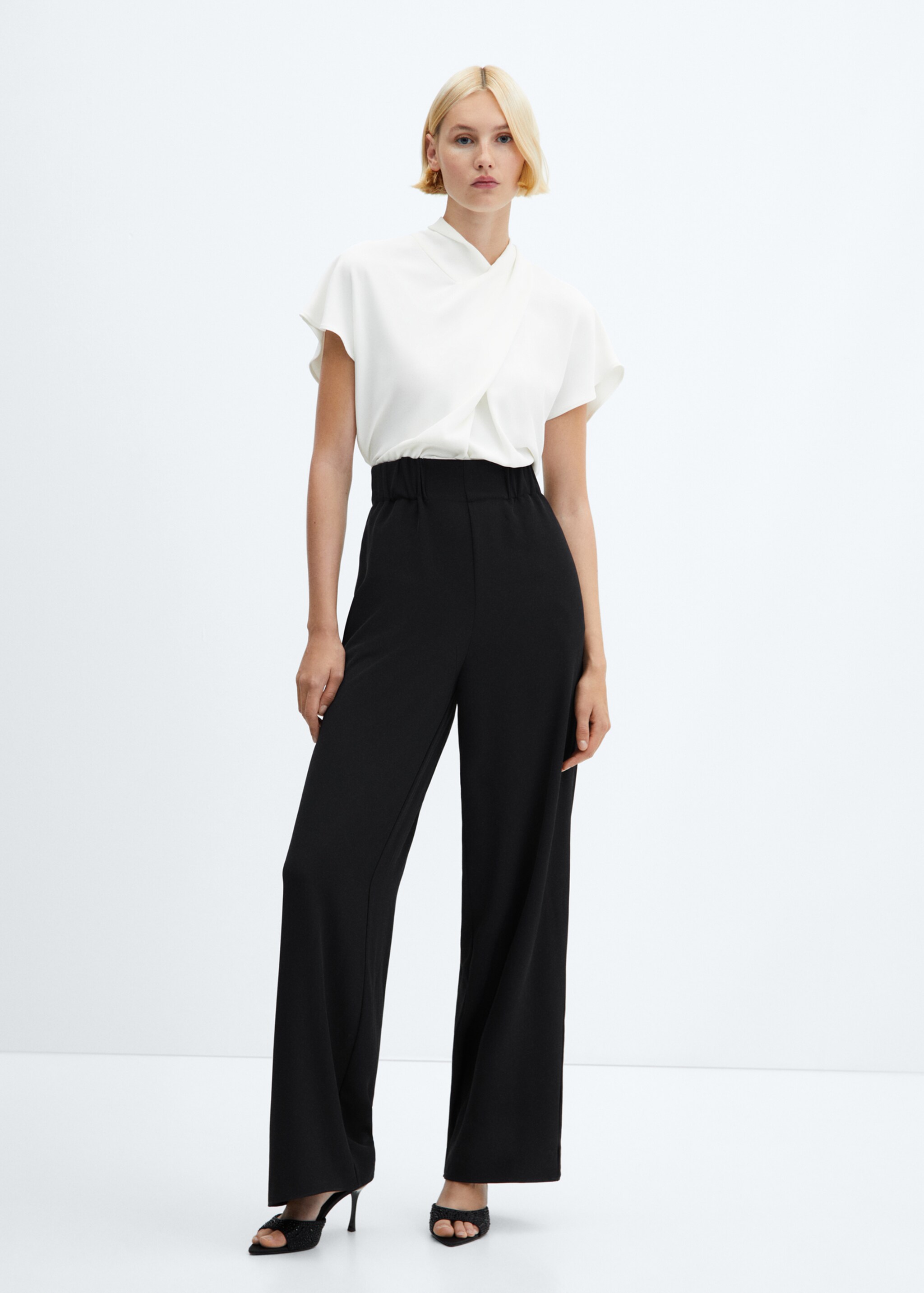 Cross-neck long jumpsuit - General plane