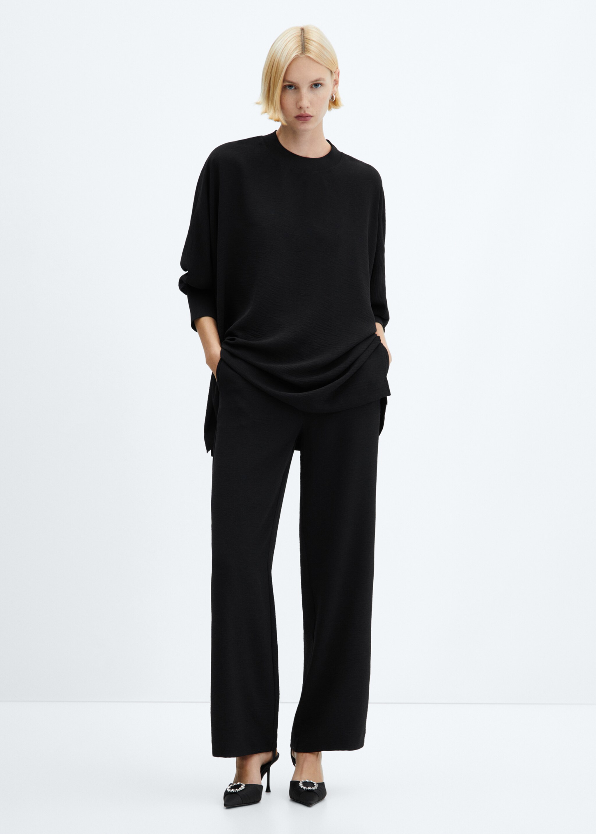Sweat-shirt oversize texturé - Plan général