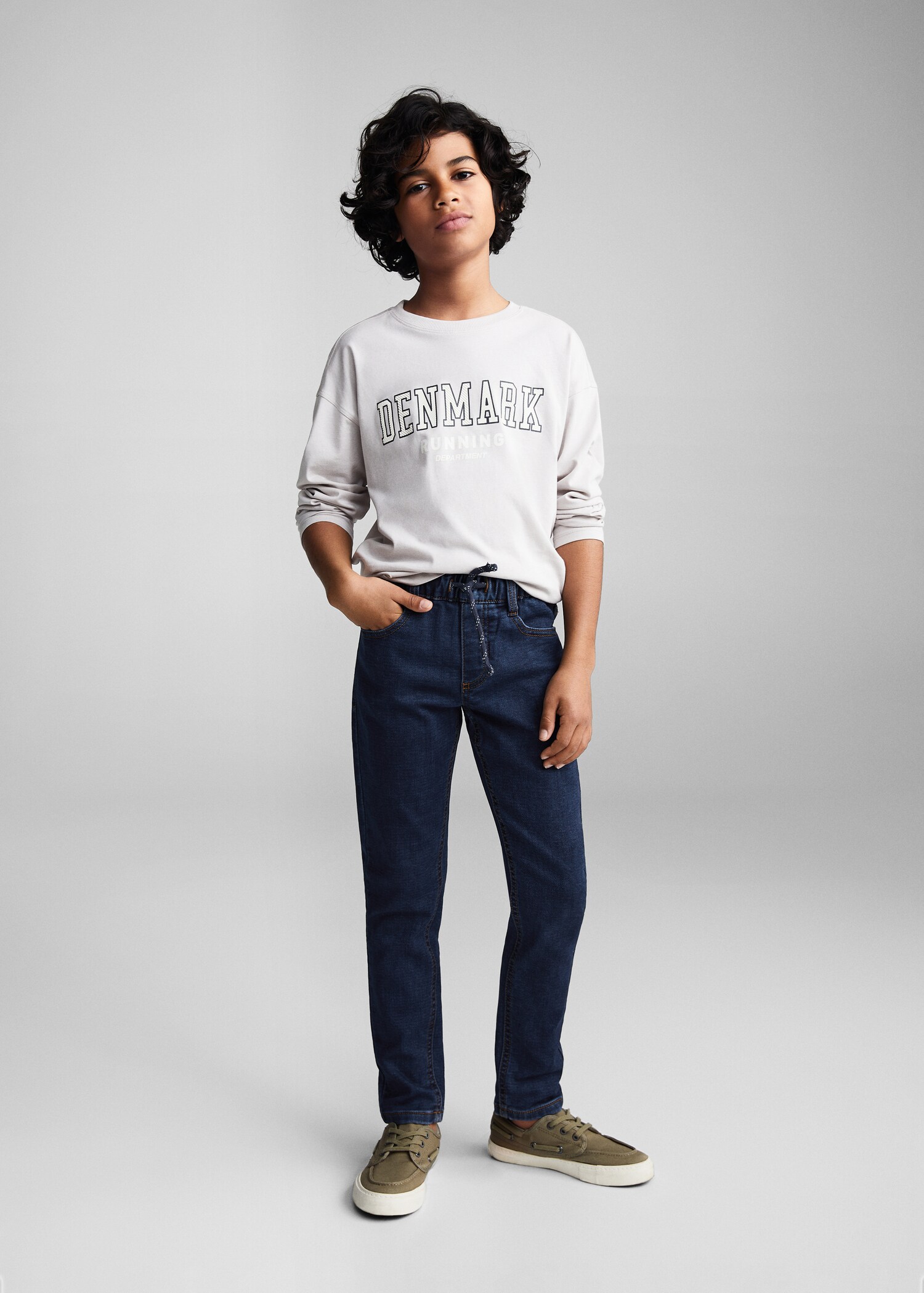 Drawstring waist jeans - General plane
