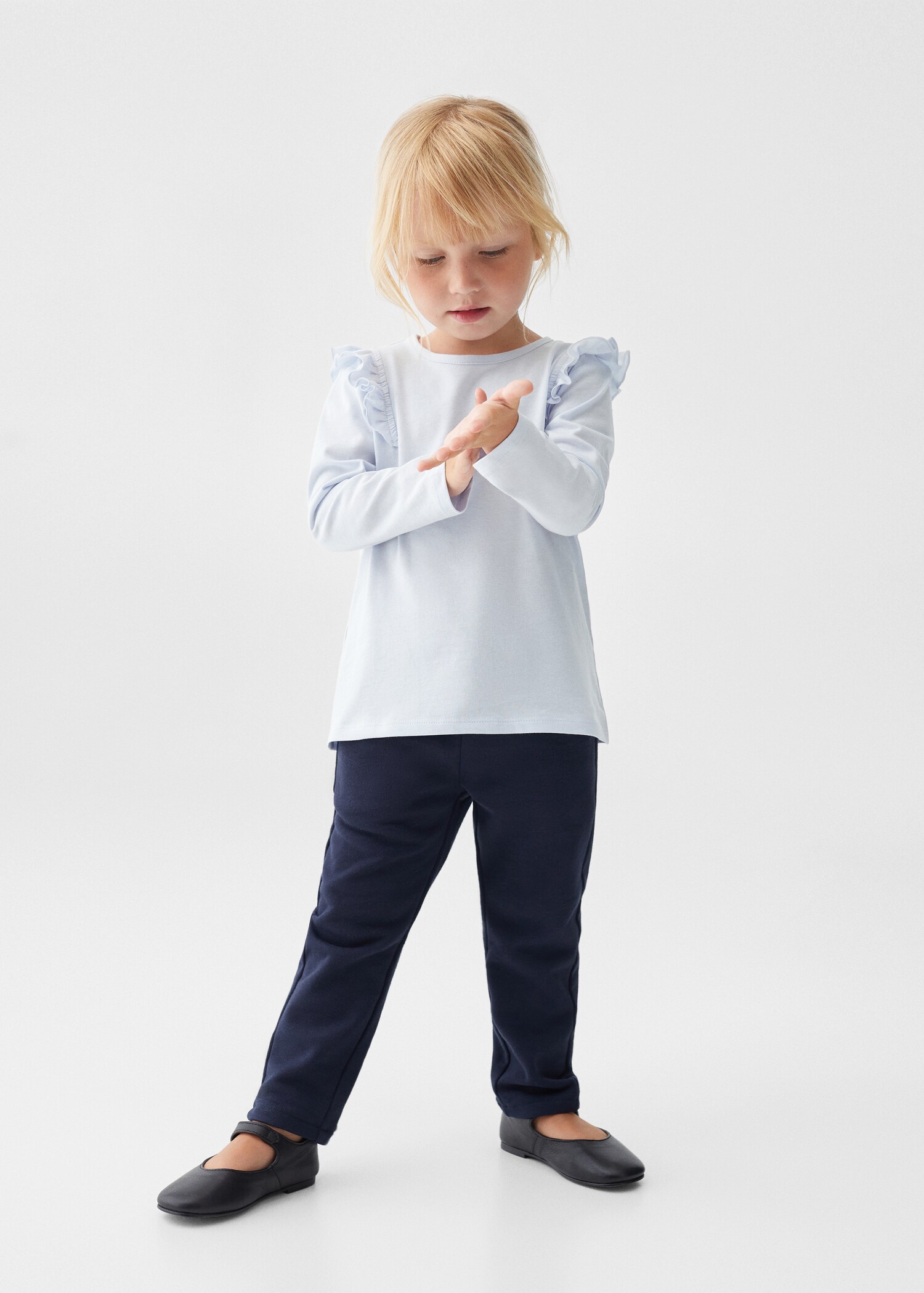 Tričko s dlouhým rukávem a volány - Celkový náhled