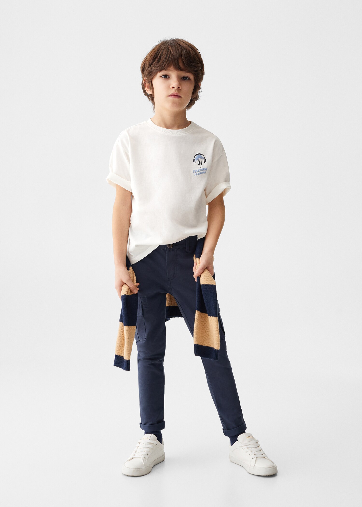 Message cotton T-shirt - General plane