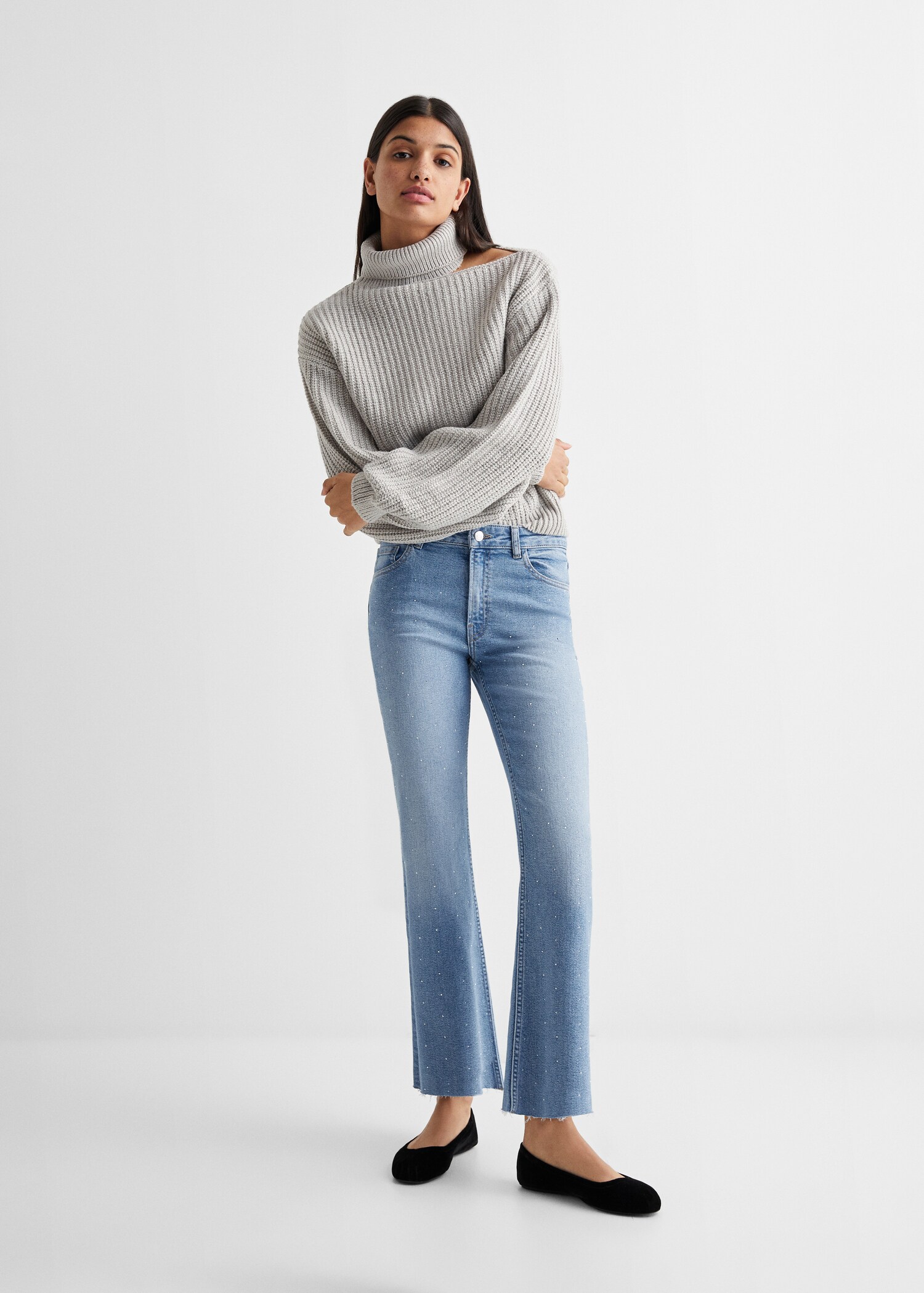 Rhinestone flare jeans - General plane