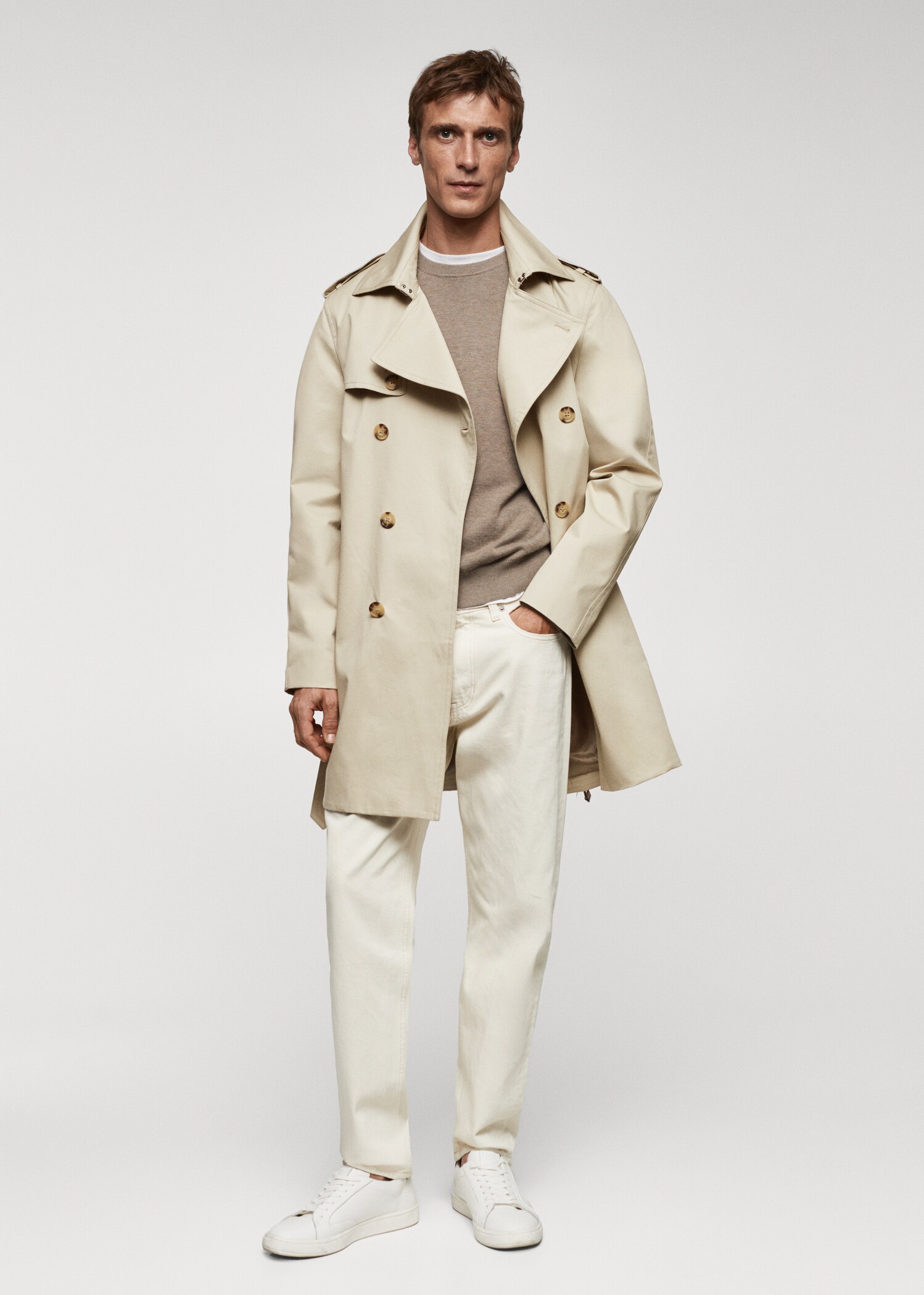 Klassischer wasserabweisender Trenchcoat - Allgemeine Ansicht