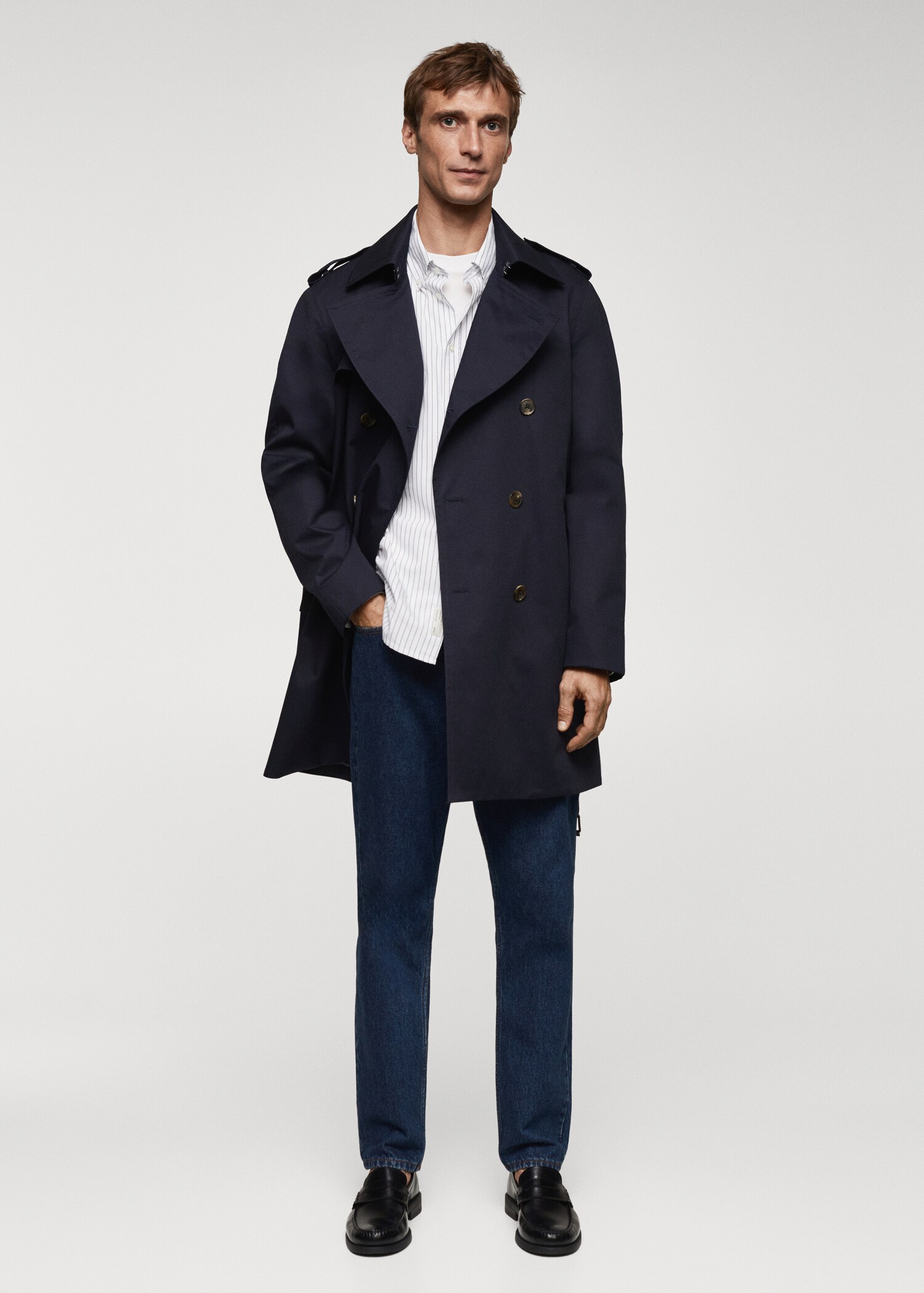 Klassischer wasserabweisender Trenchcoat - Allgemeine Ansicht