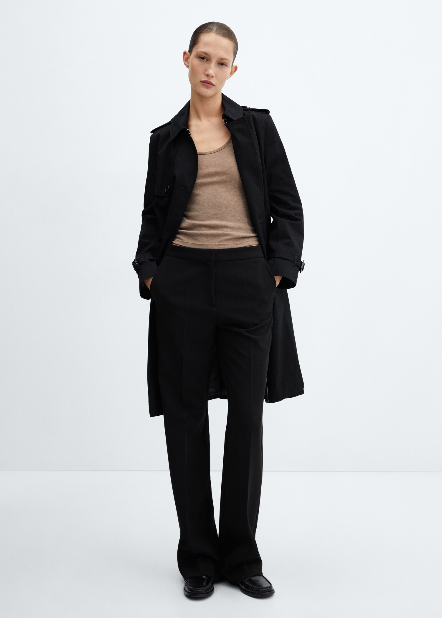 Classic trench coat with belt - General plane