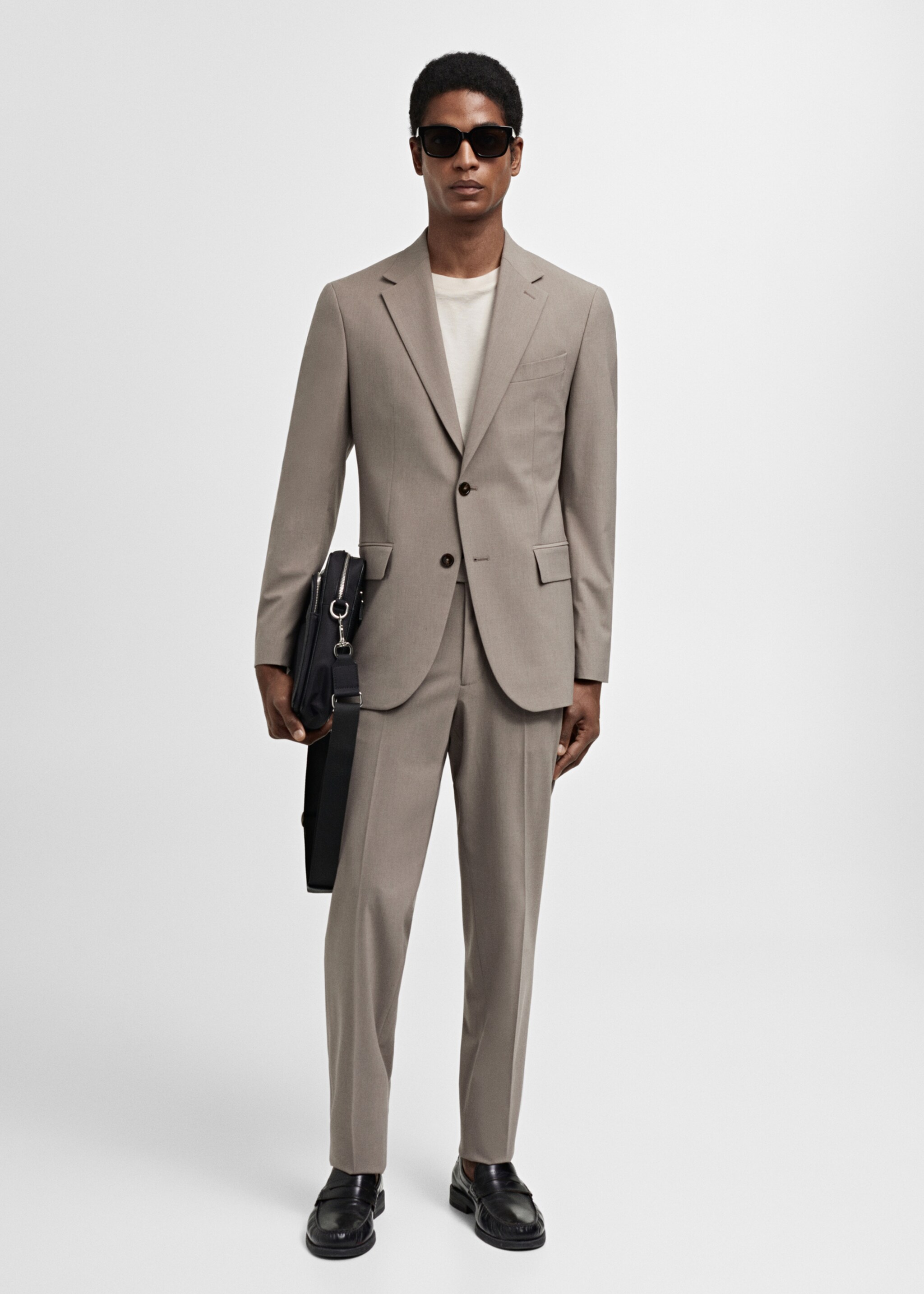 Slim fit vuneni sako za odijelo - Opći prikaz