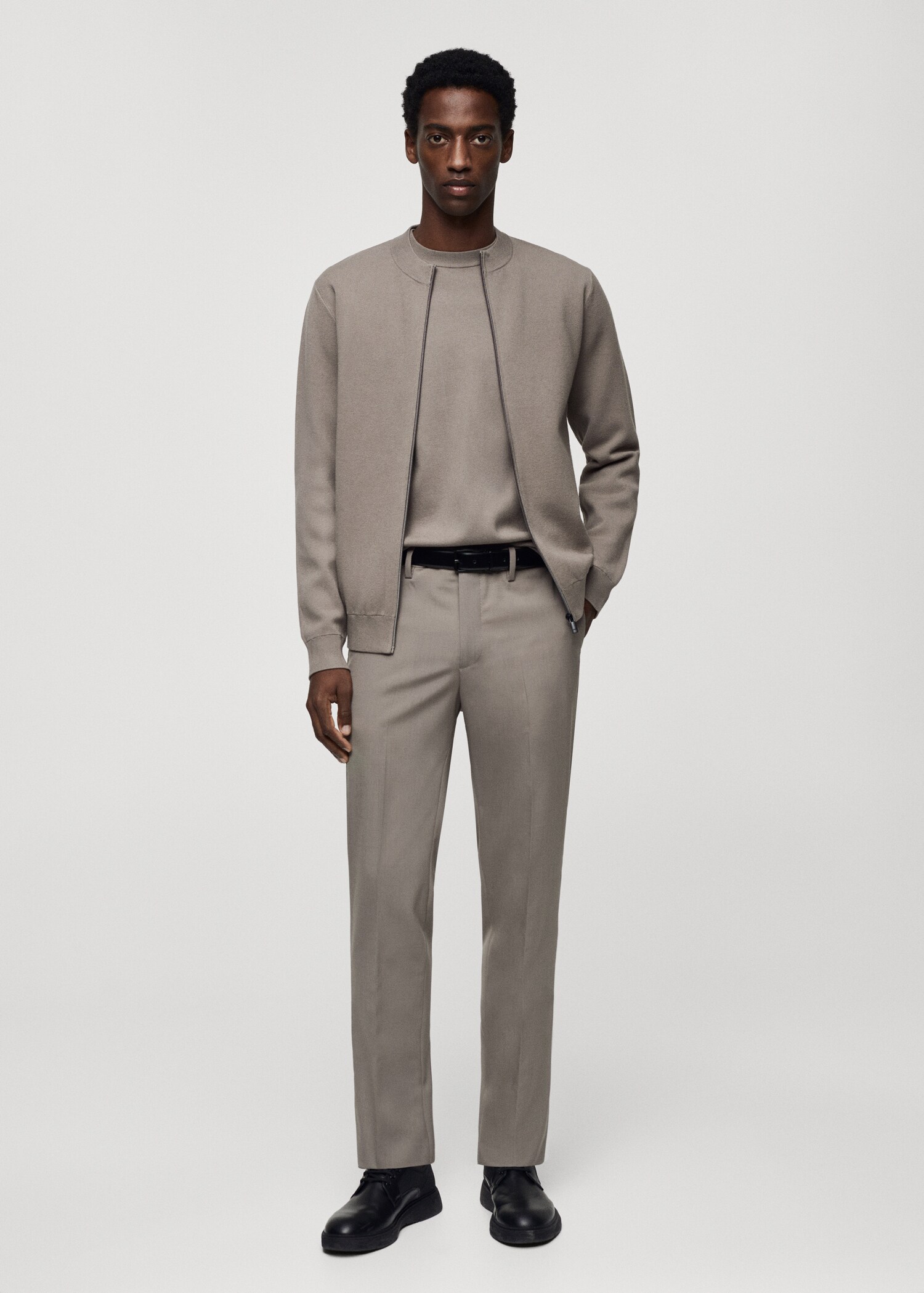 Thermoregulating zipped cardigan - General plane