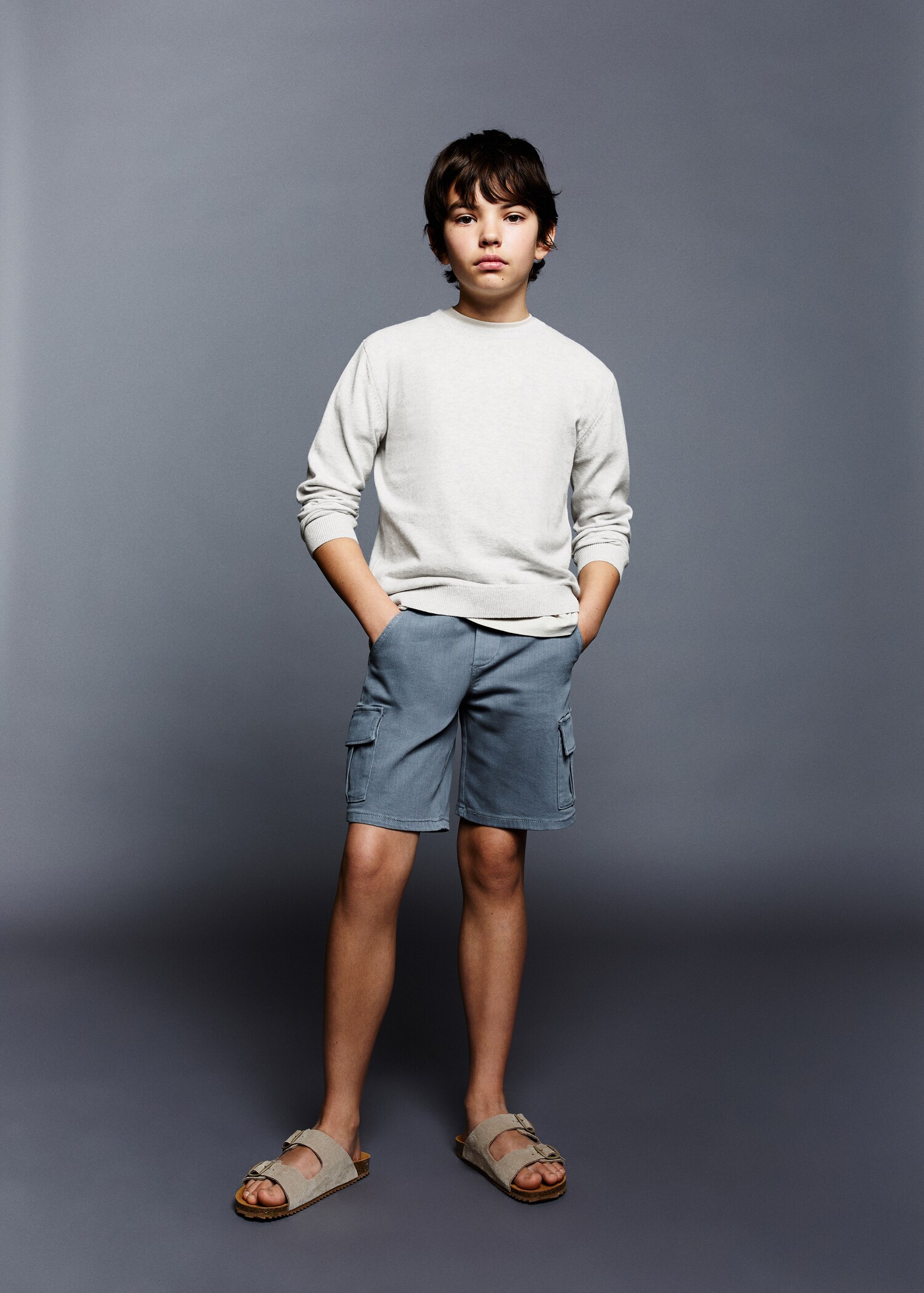 Pull-over jaspé coton - Plan général