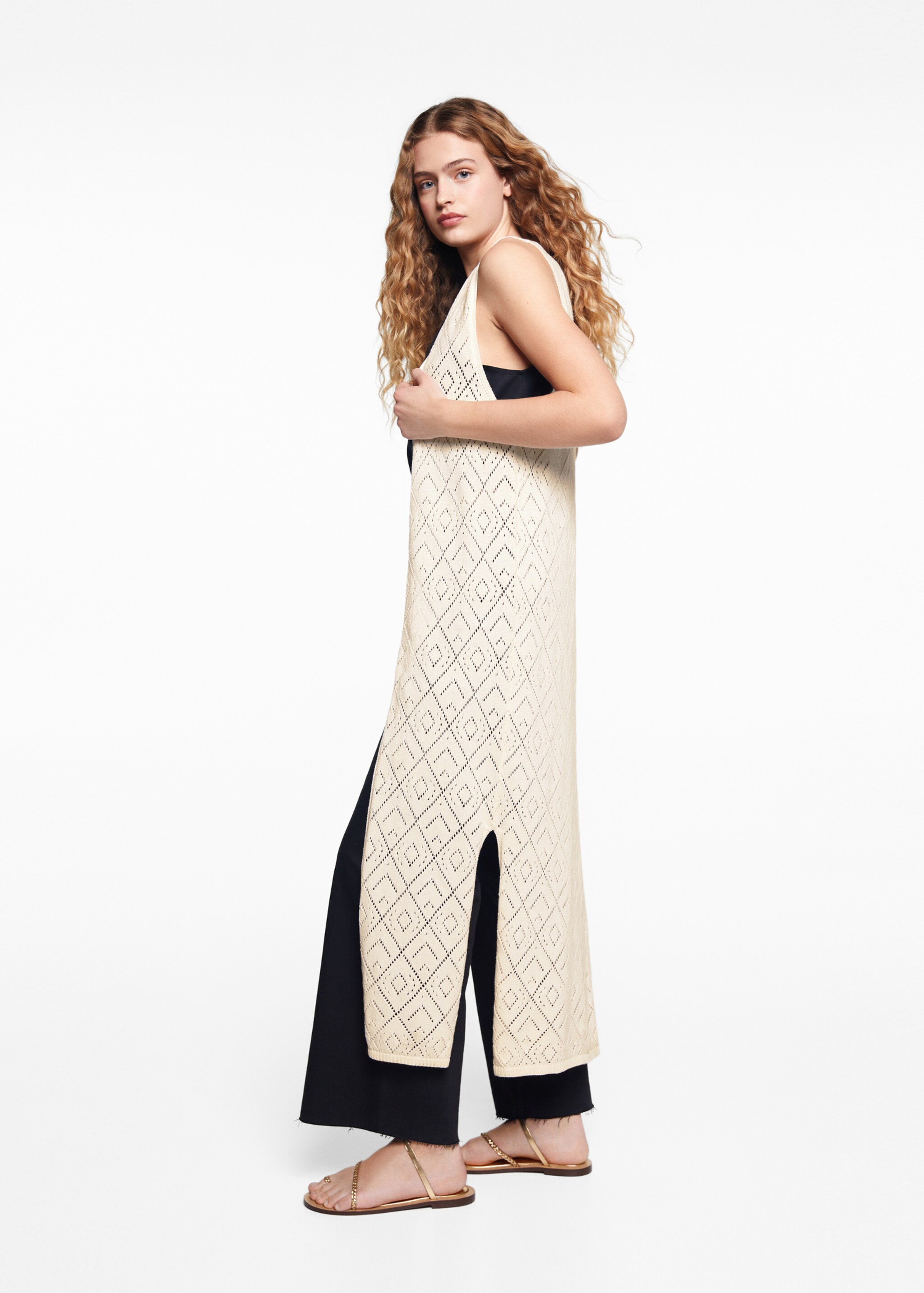 Gilet cotone ricamo - Piano generale