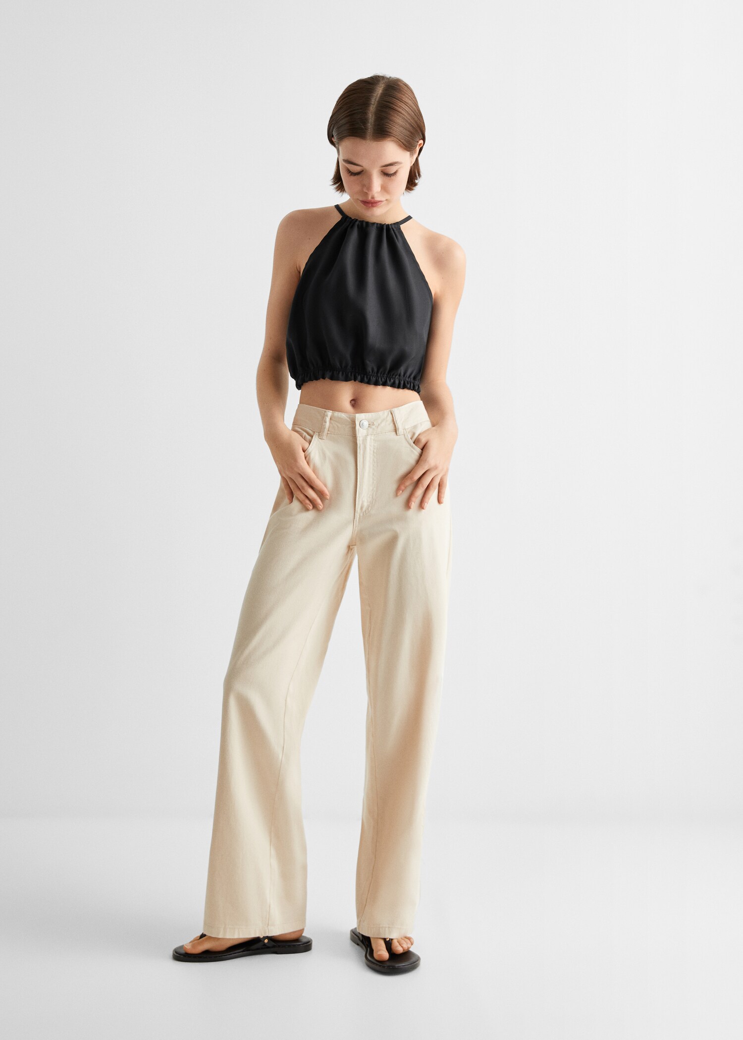 Draped crop top - General plane