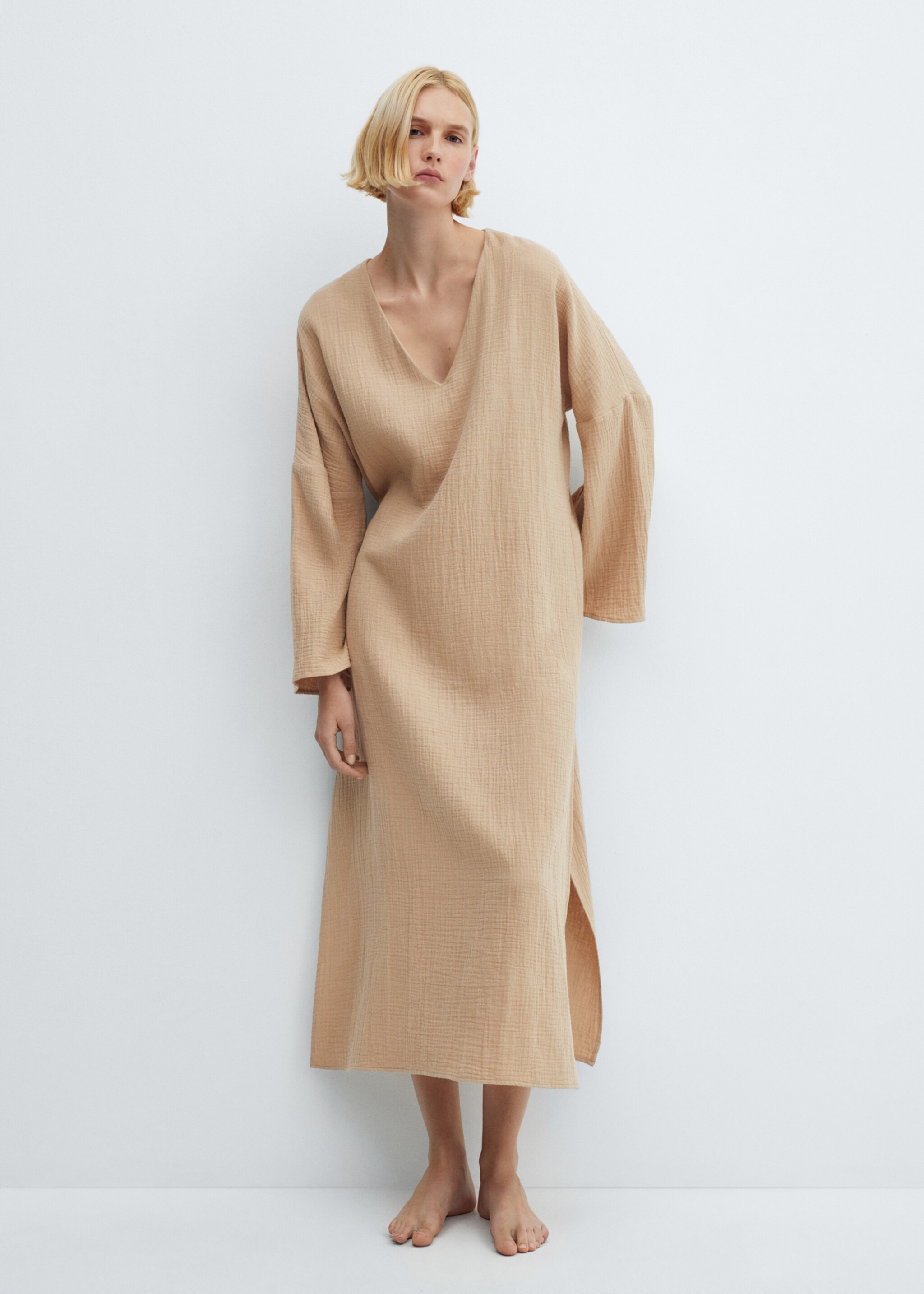 Kaftan aus Baumwoll-Gaze - Allgemeine Ansicht