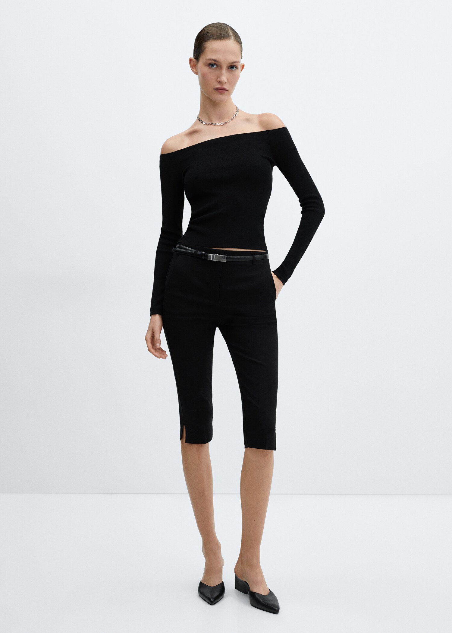 Capri trousers with belt - General plane