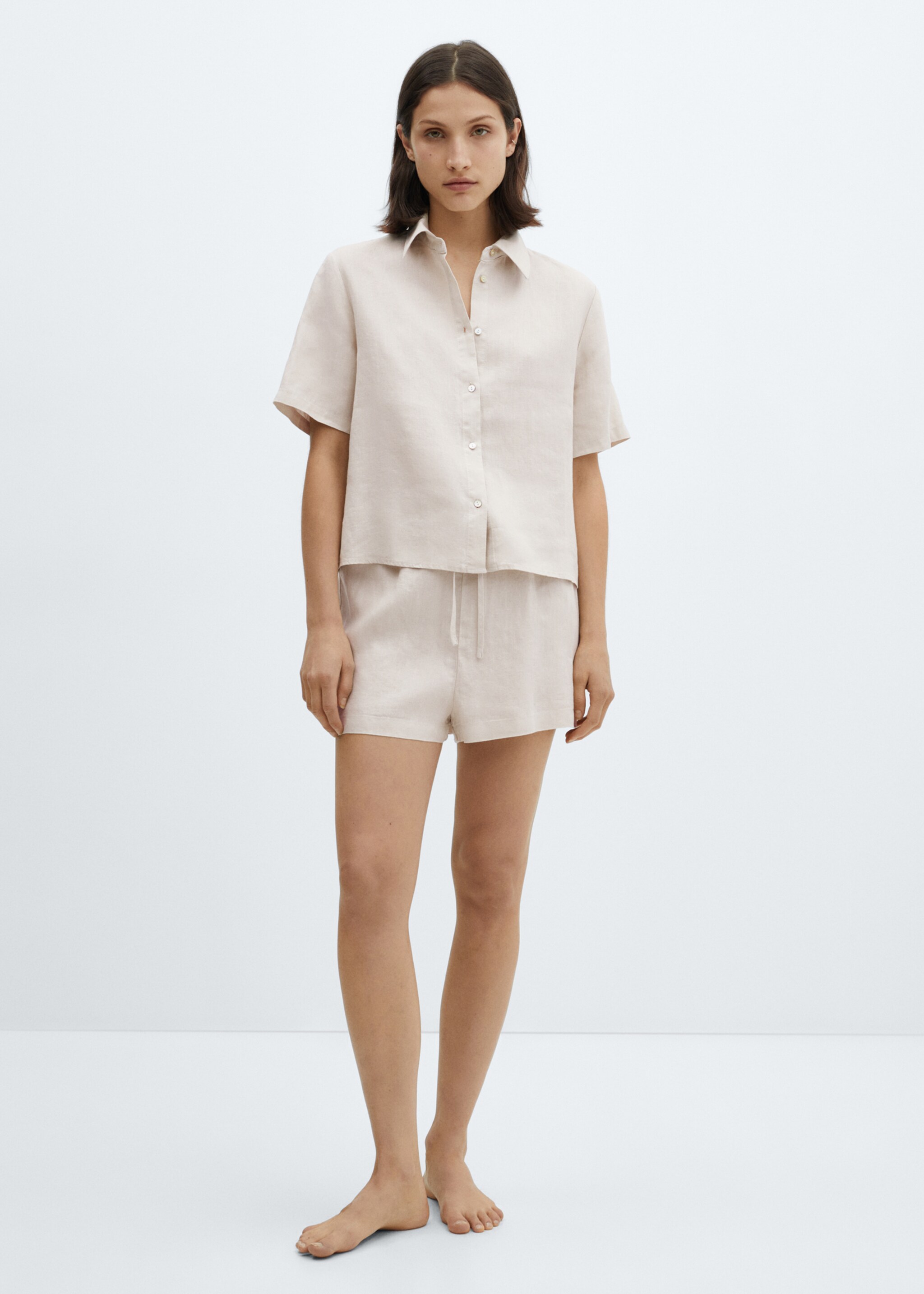 Linen pyjama shirt - General plane