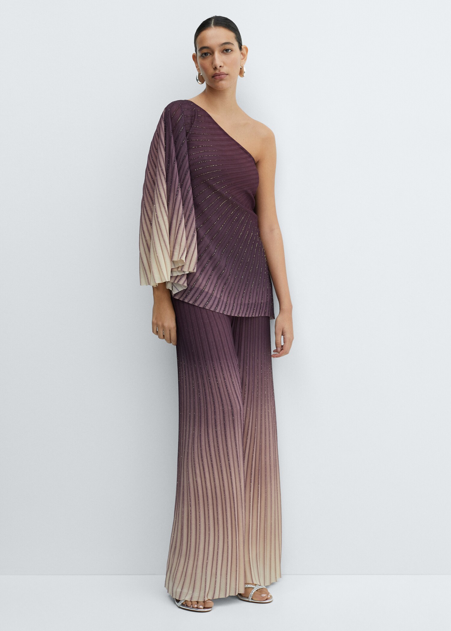 Pleated wide leg pants - General plane