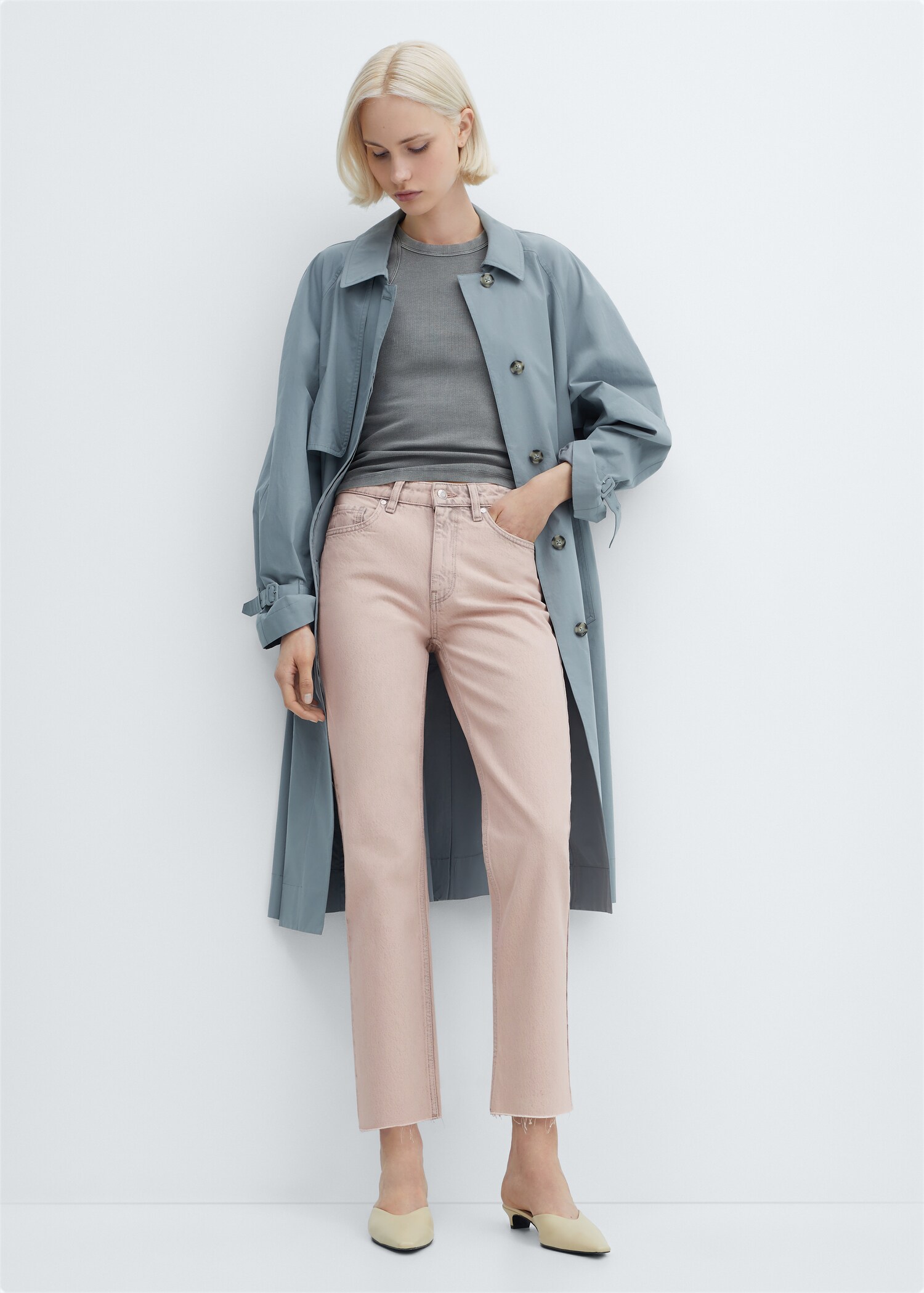 Straight-fit cropped jeans - General plane