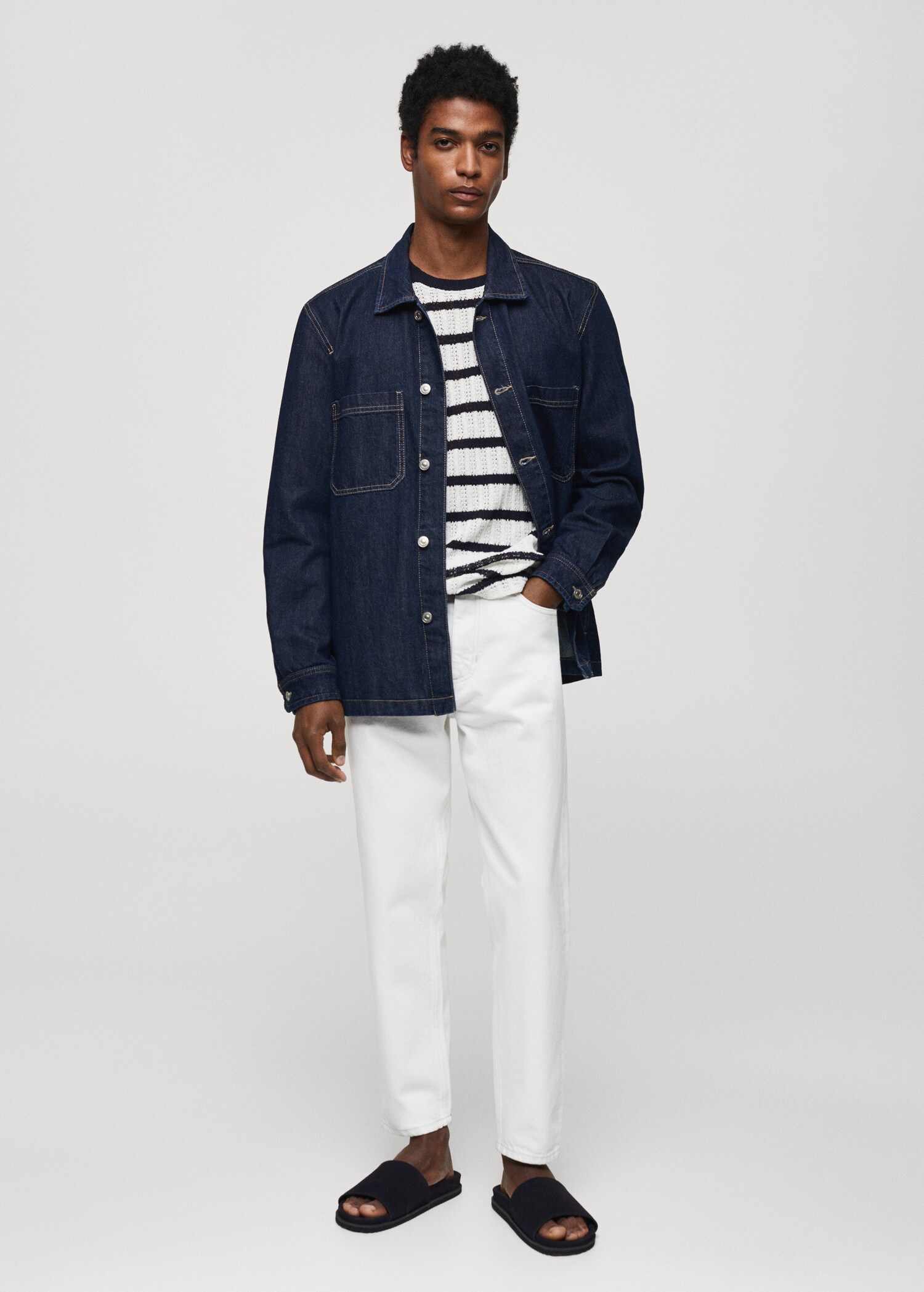 Pocket denim overshirt - General plane