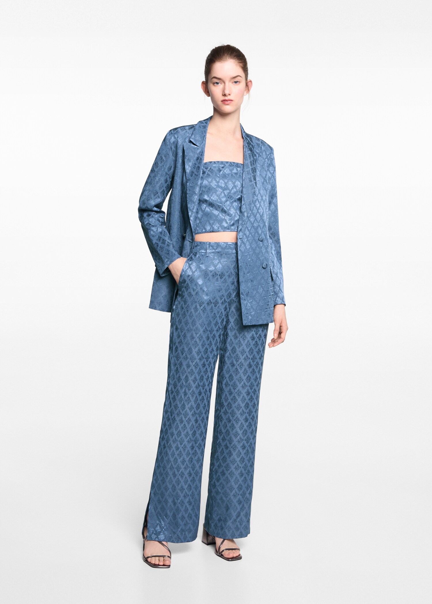 Pantalon satiné imprimé - Plan général