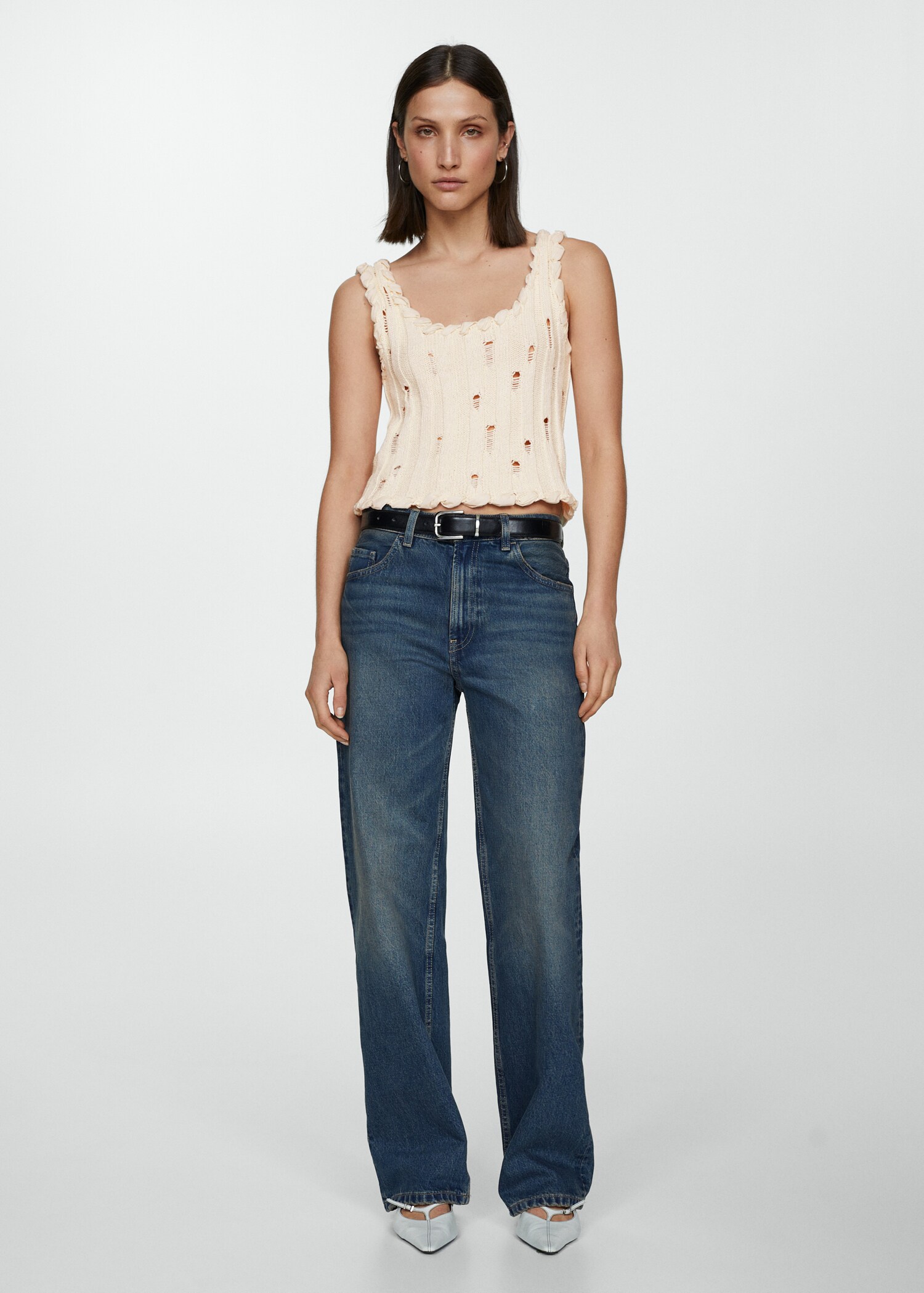Ripped knitted top - General plane