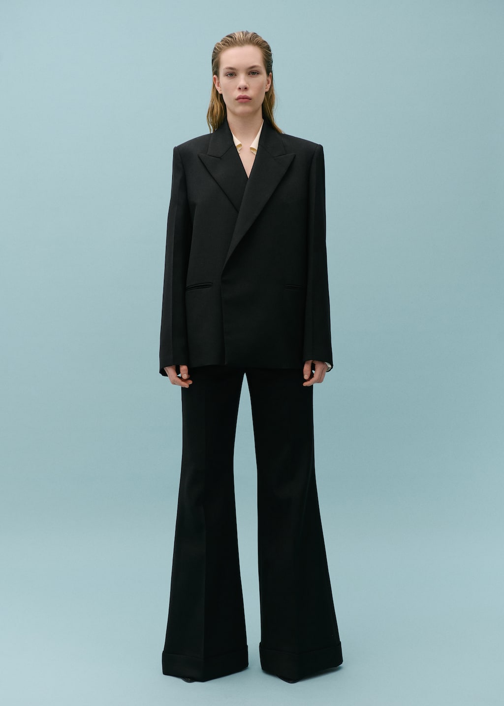 Wool-blend suit jacket - Women | MANGO OUTLET USA