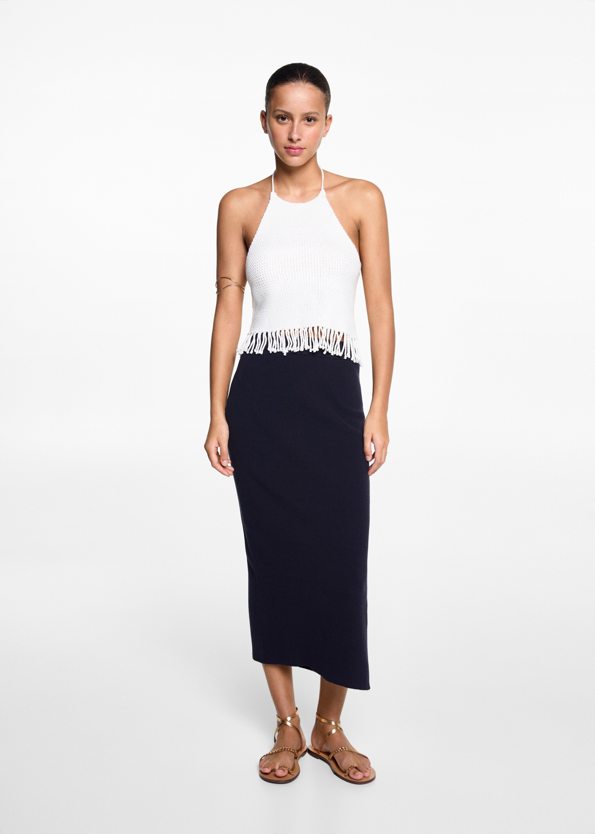 Slit knitted skirt - General plane