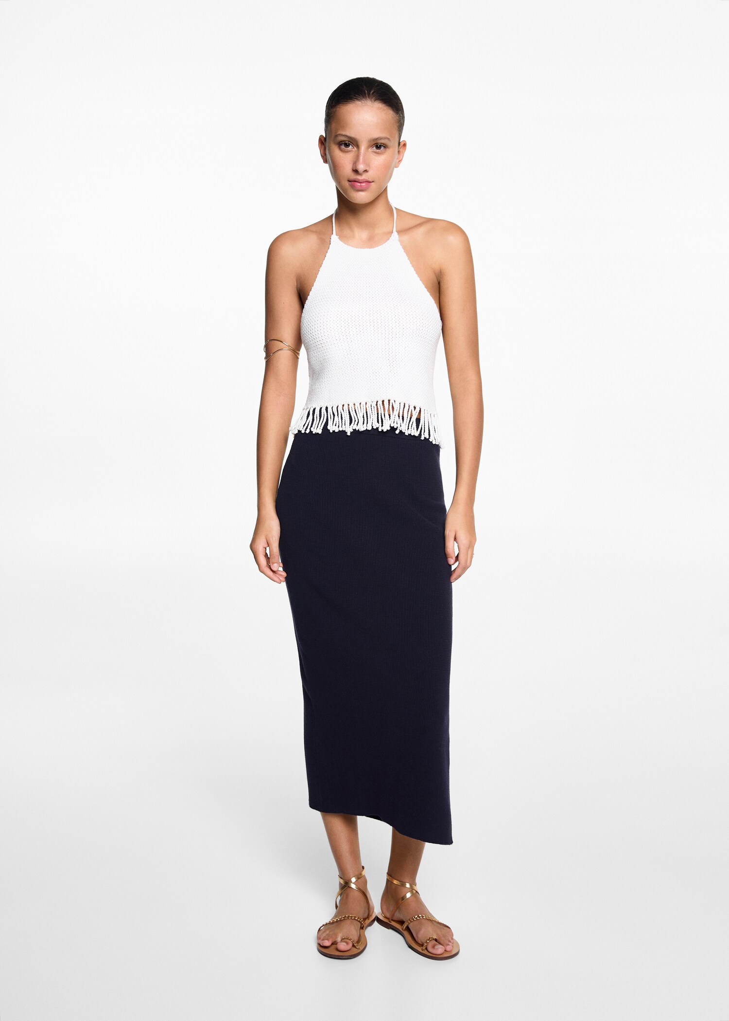 Slit knitted skirt - General plane