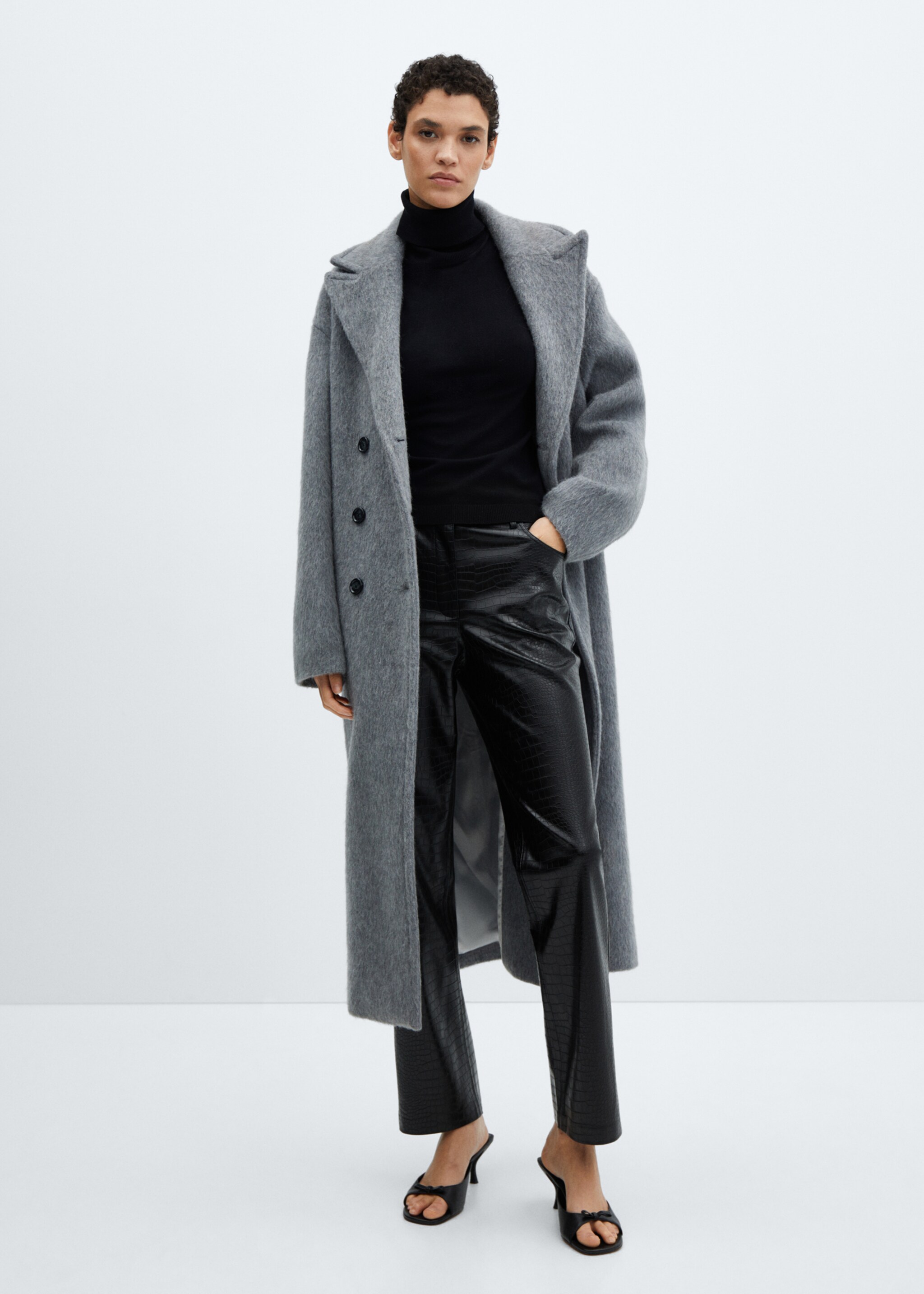 Straight-fit broek met animal print-effect - Overzichtstekening