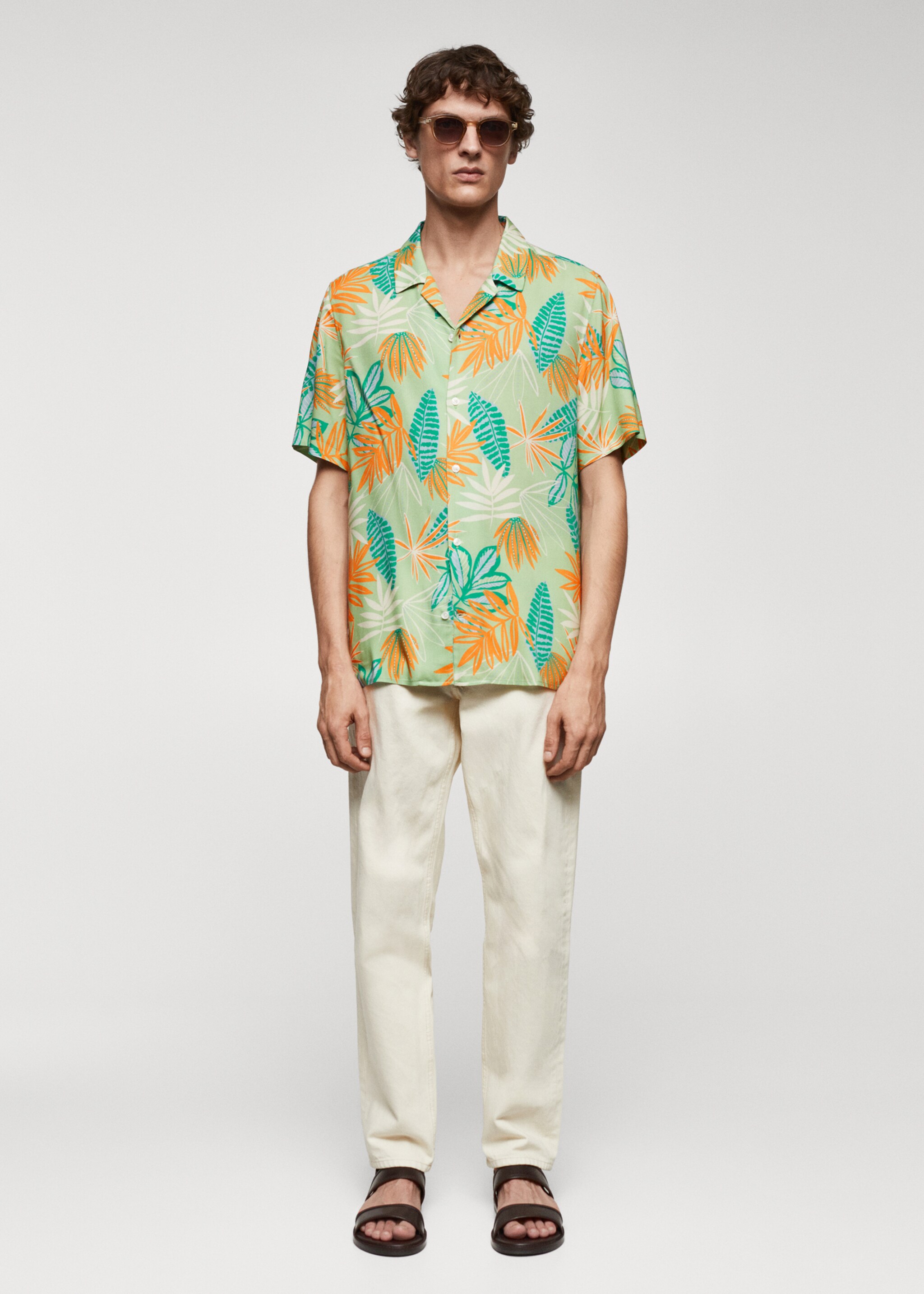 Printed fluid regular-fit shirt - General plane
