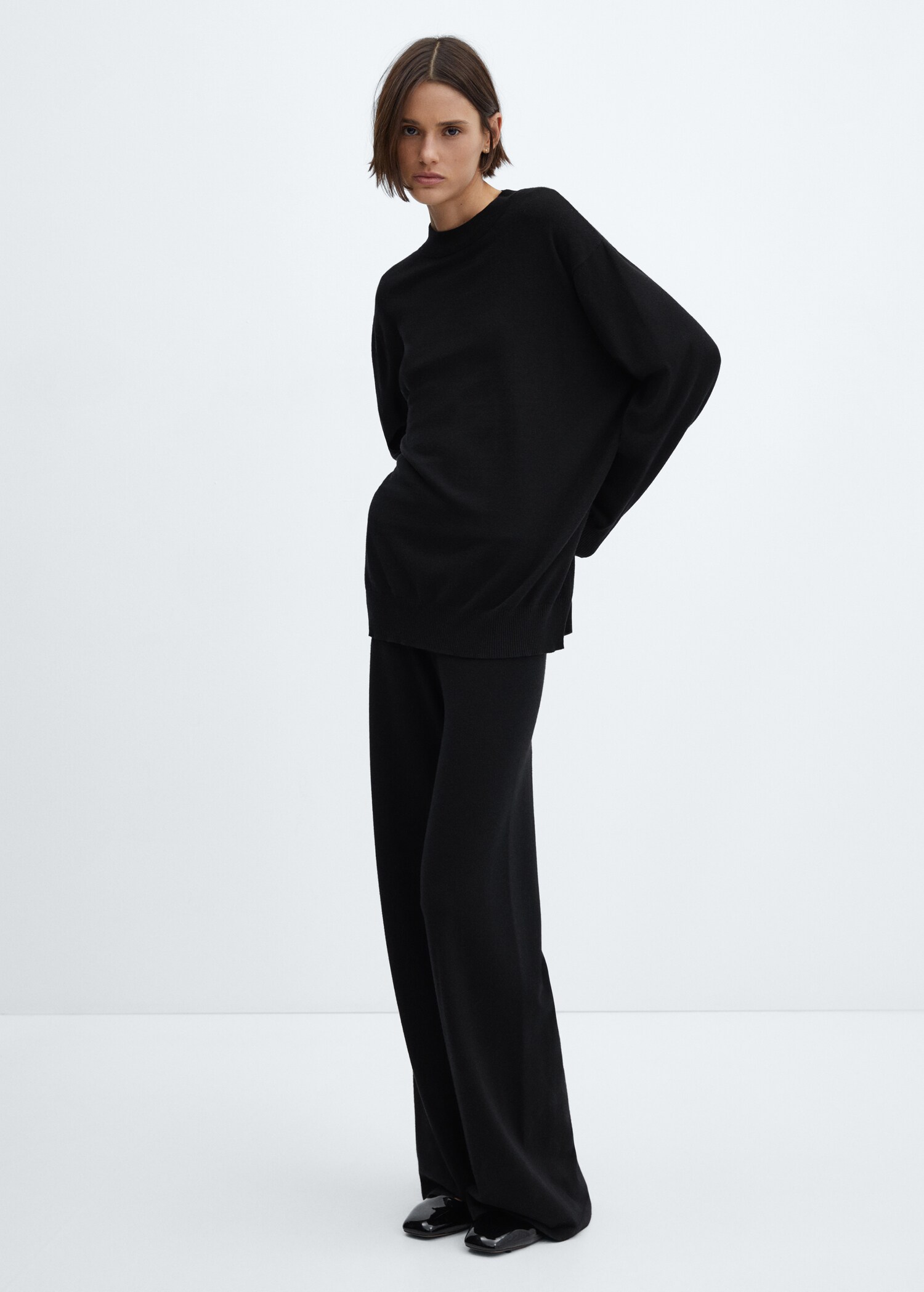 Knitted wide-leg pants - General plane