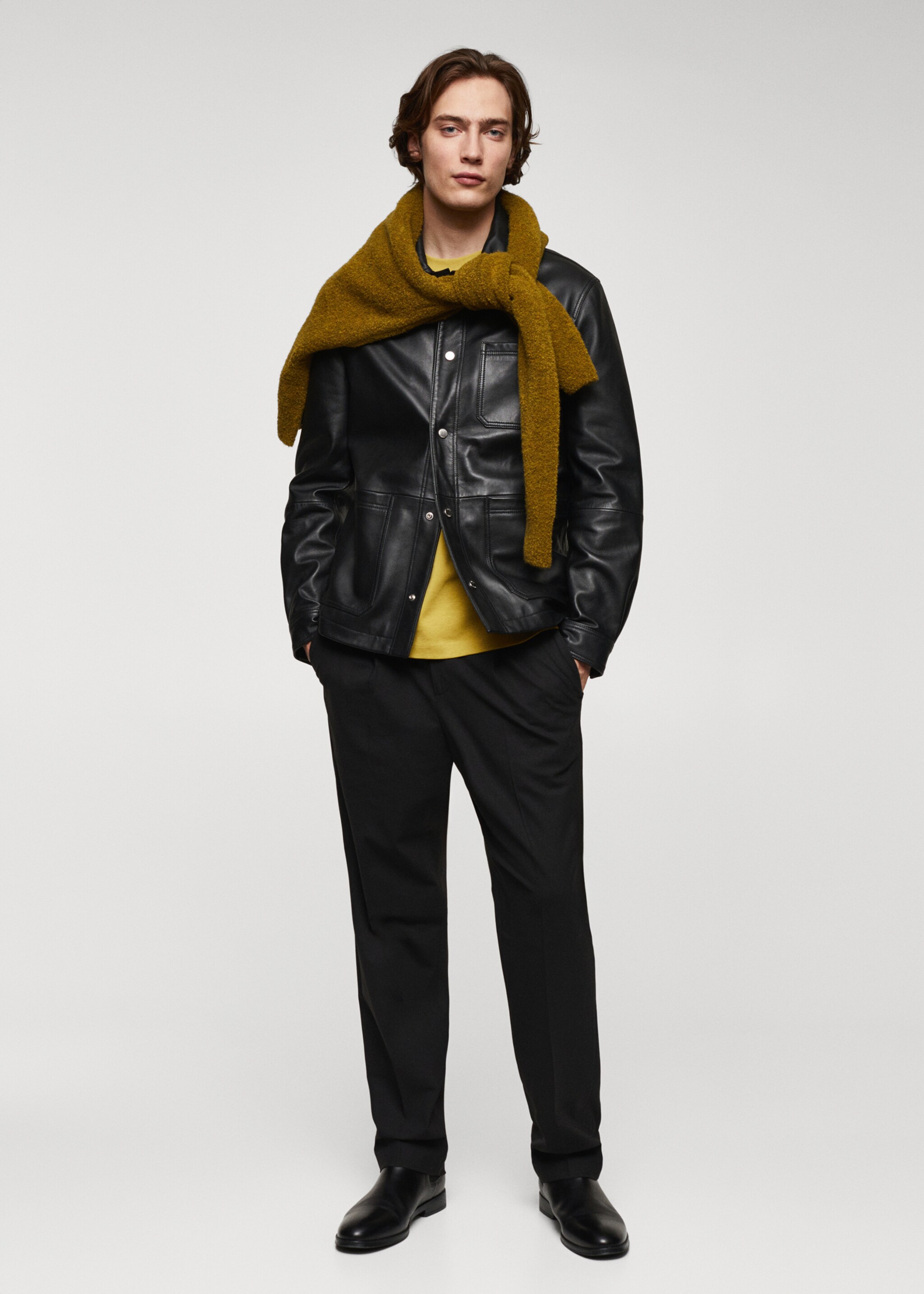 100% nappa leather jacket - General plane