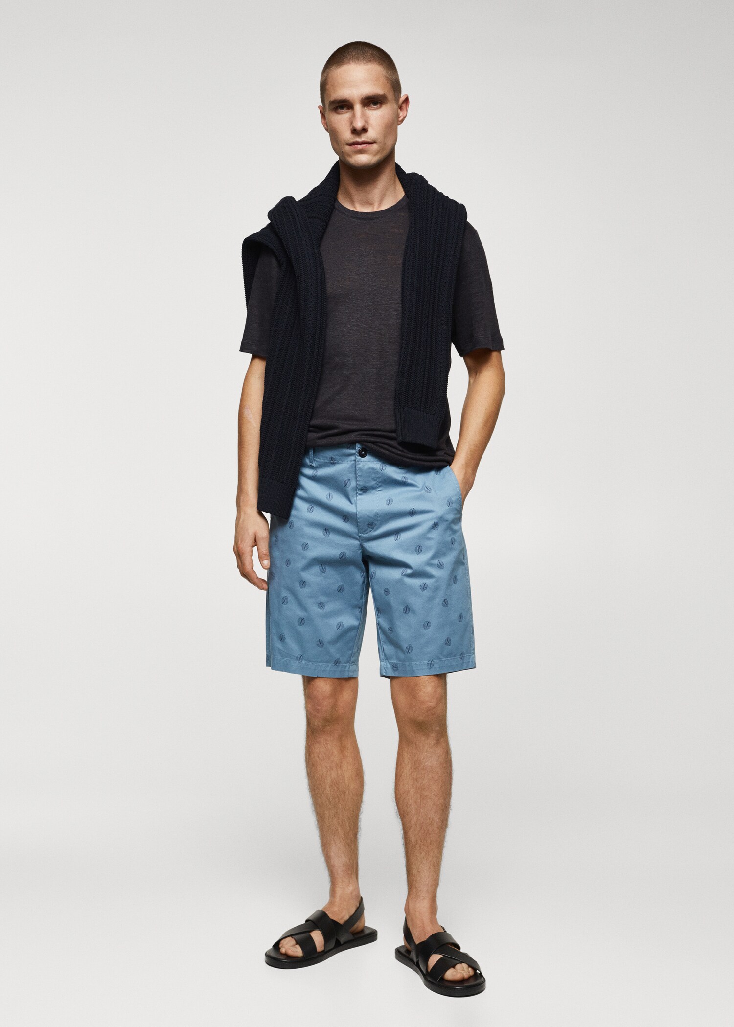 Printed cotton bermuda shorts Men MANGO OUTLET Norway