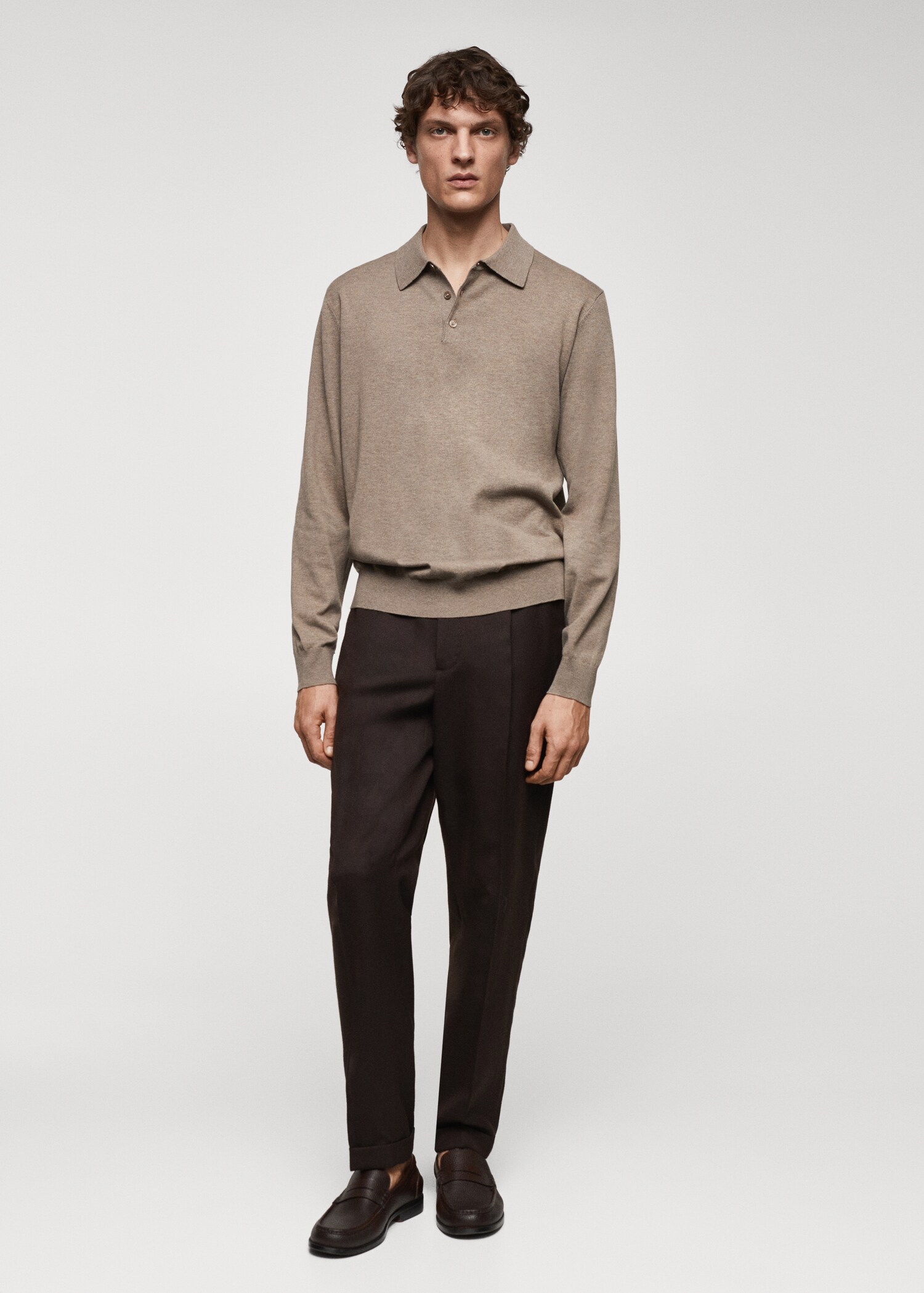 Polo maglia cotone maniche lunghe - Piano generale