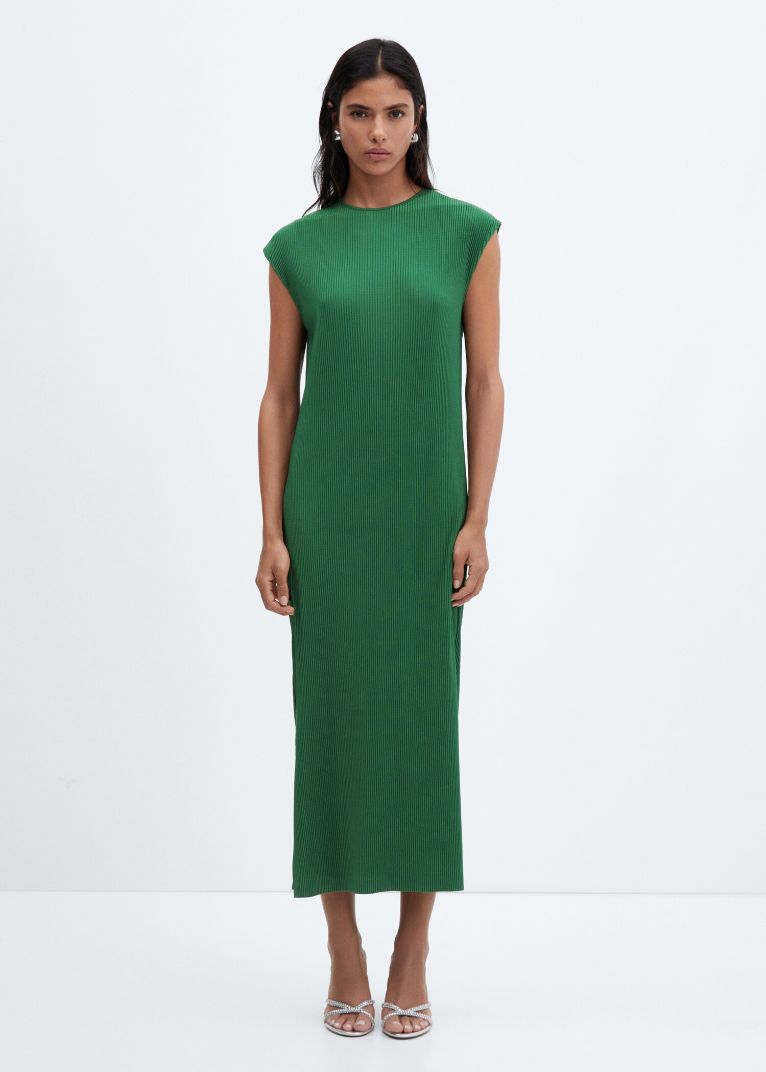 Langes Plisseekleid - Allgemeine Ansicht