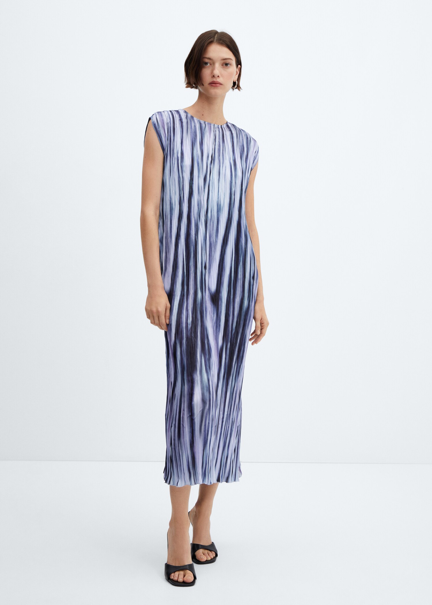 Vestido plisado tie-dye - Plano general