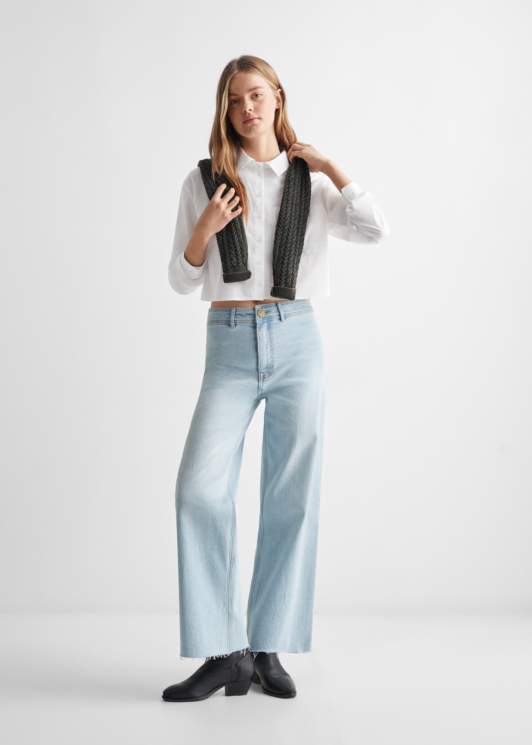 Camicia crop bottoni - Piano generale