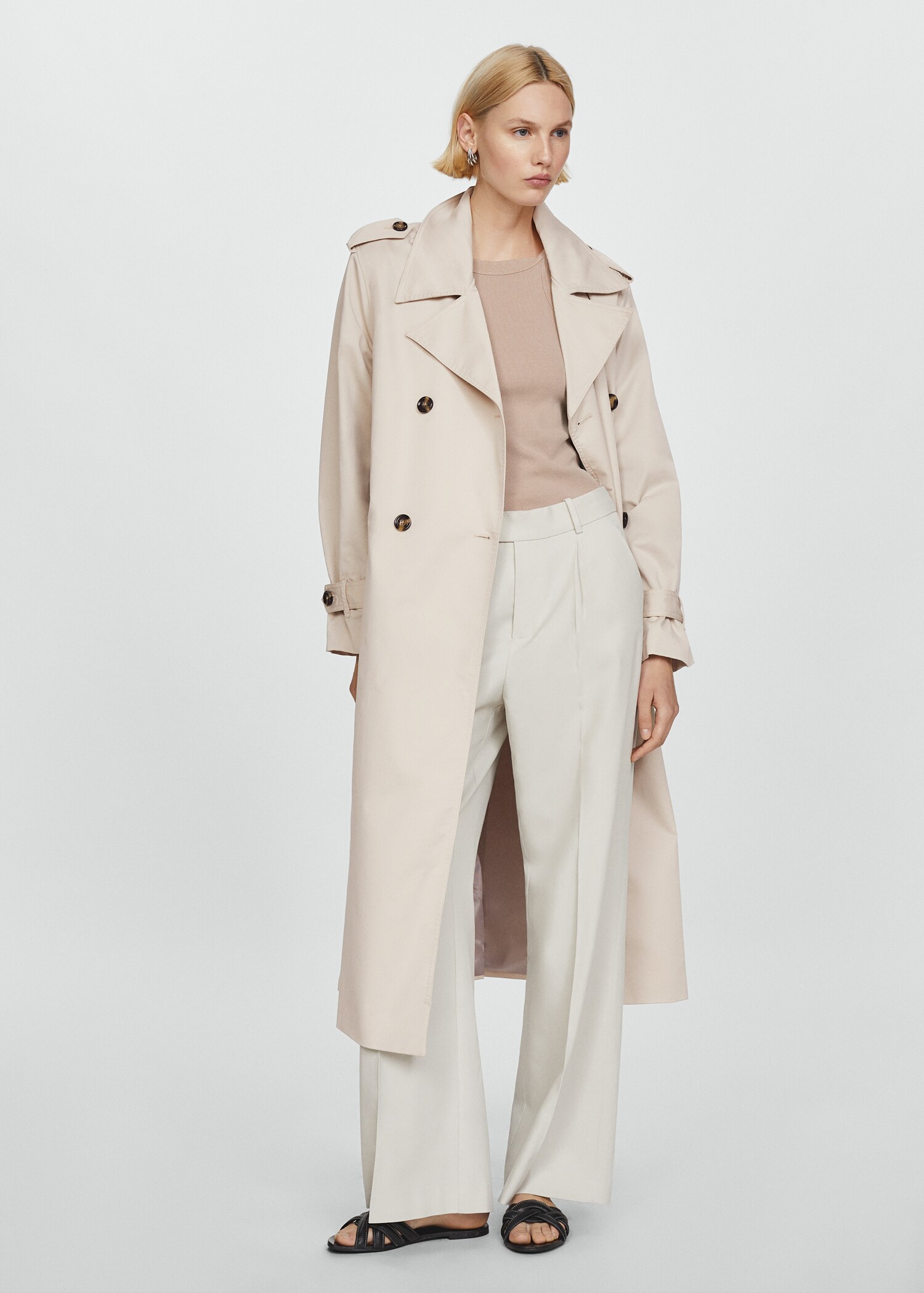 Double-breasted trenchcoat - Overzichtstekening