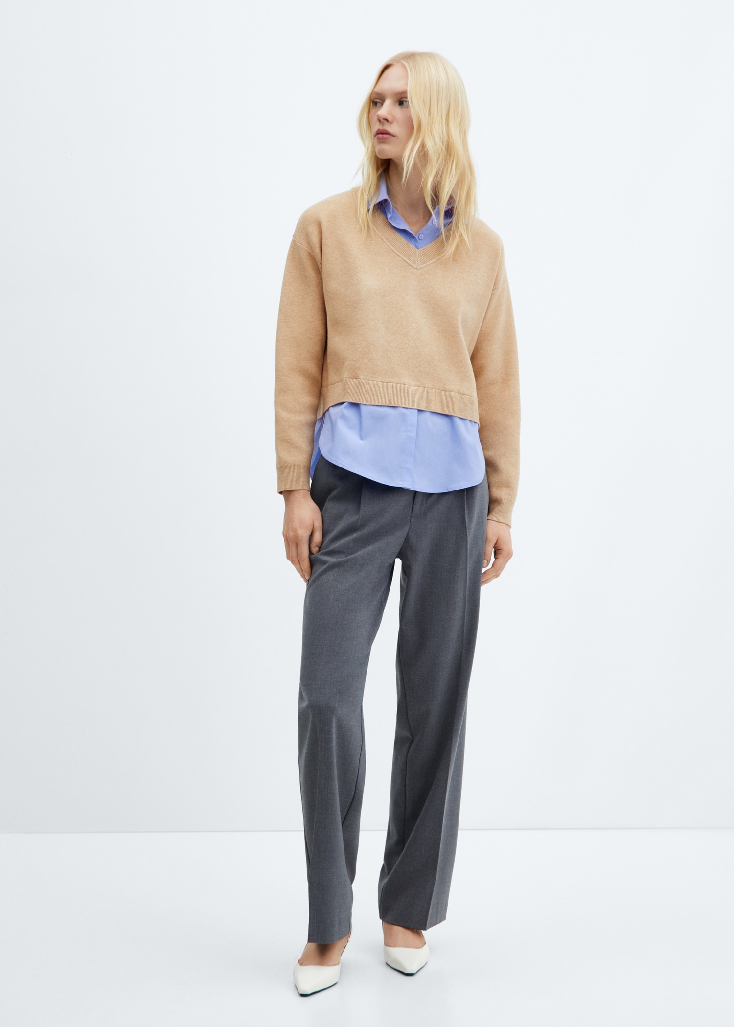 Pull-over chemise combiné Femme MANGO OUTLET Suisse