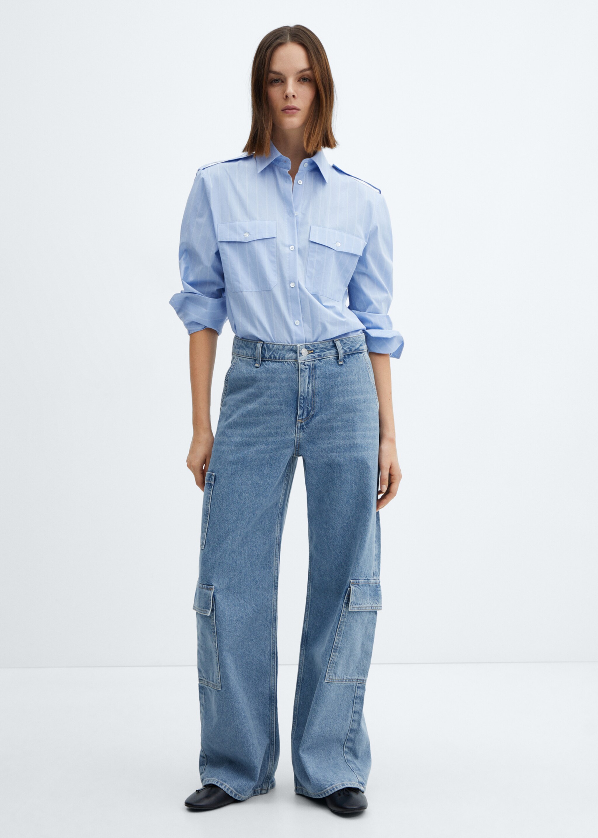 Loose-Cargo-Jeans mit Taschen - Allgemeine Ansicht