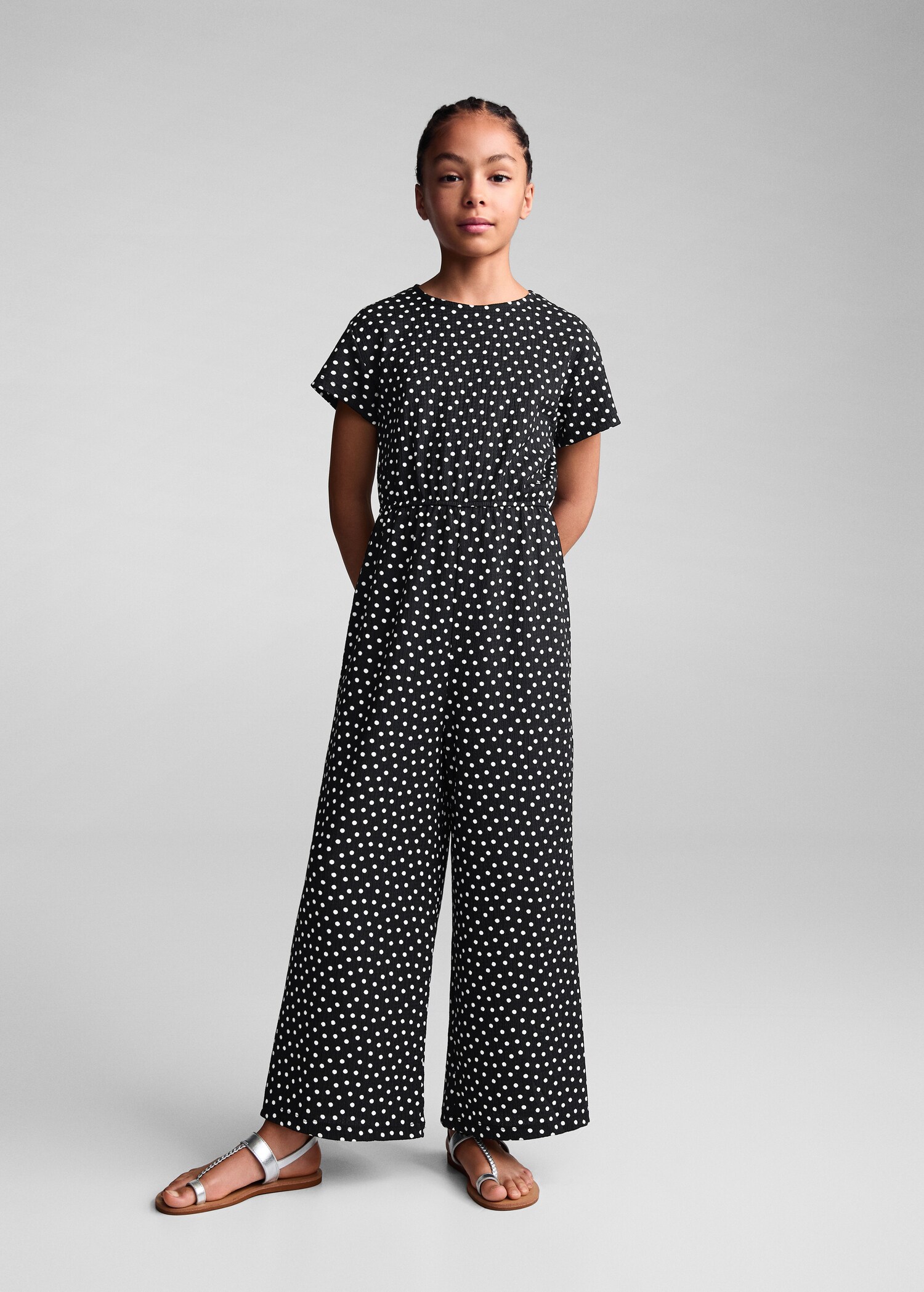 Polka-dot long jumpsuit - General plane