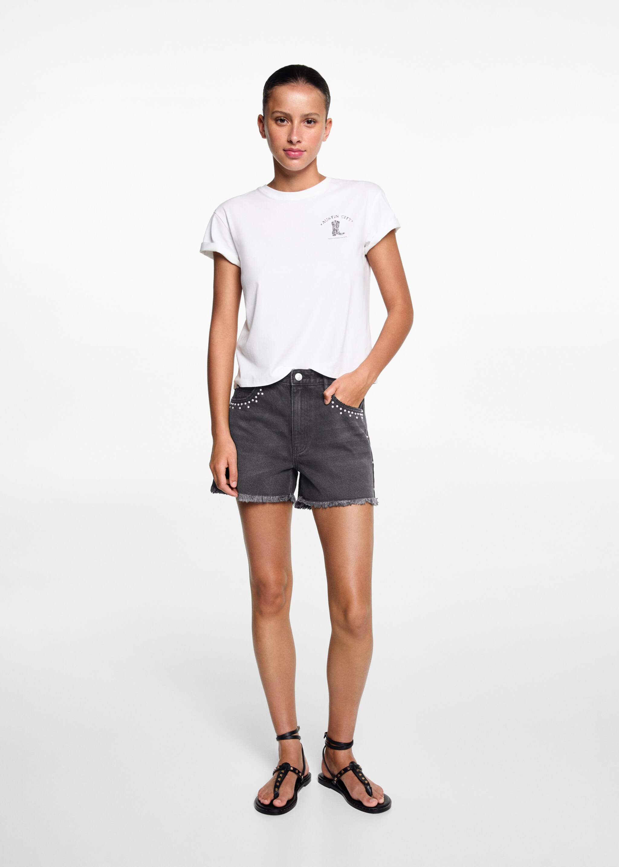Perlebroderte shorts - Total bildeutsnitt