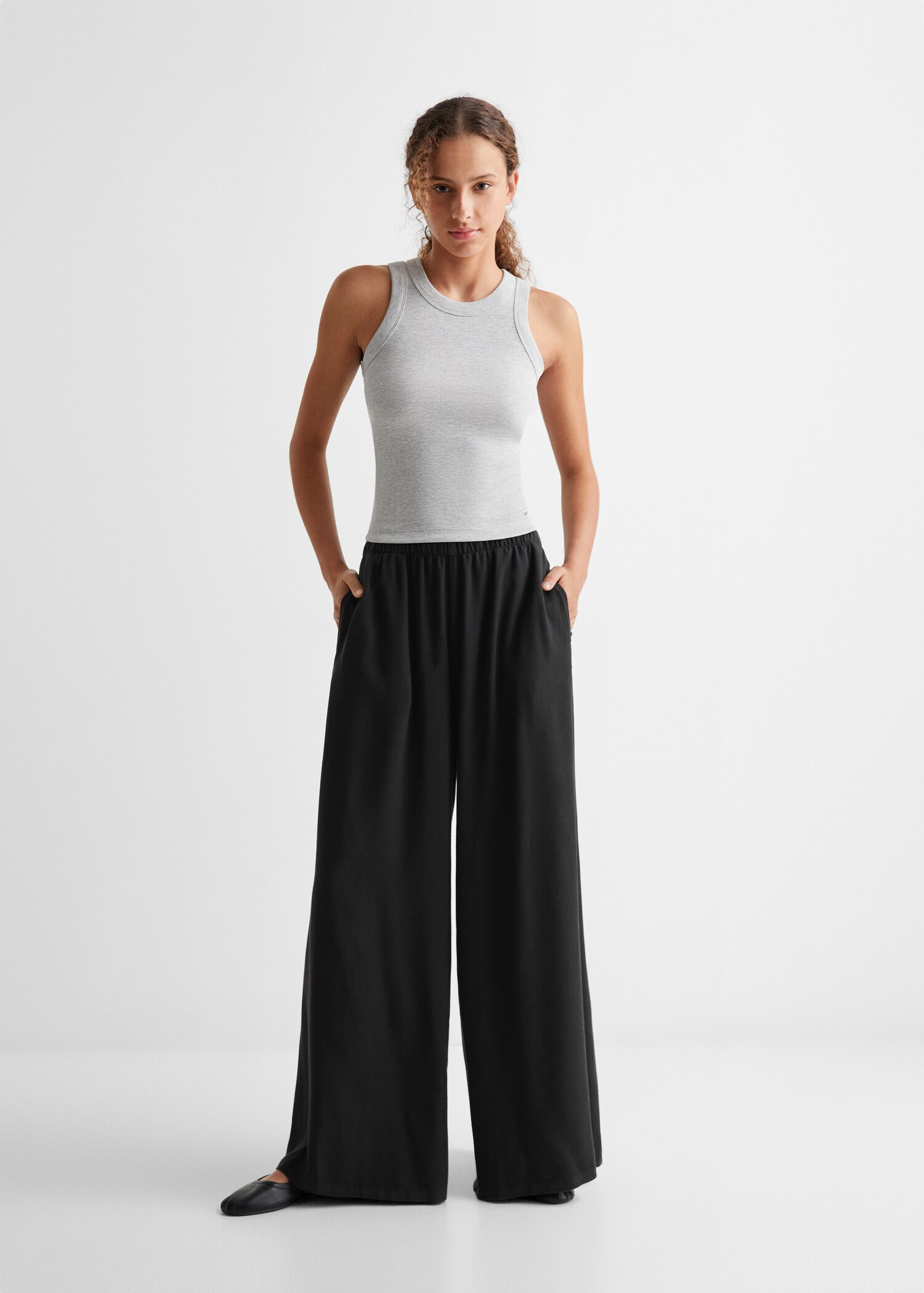 Flowy palazzo trousers - General plane
