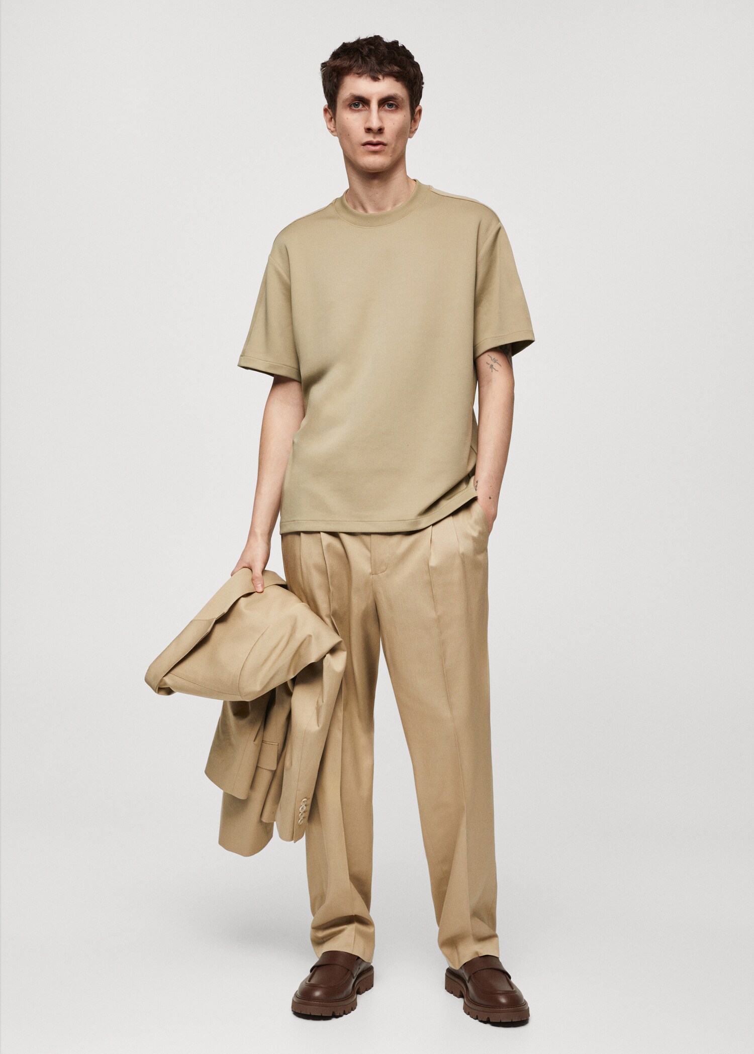 Relaxed-fit stretch fabric t-shirt - General plane