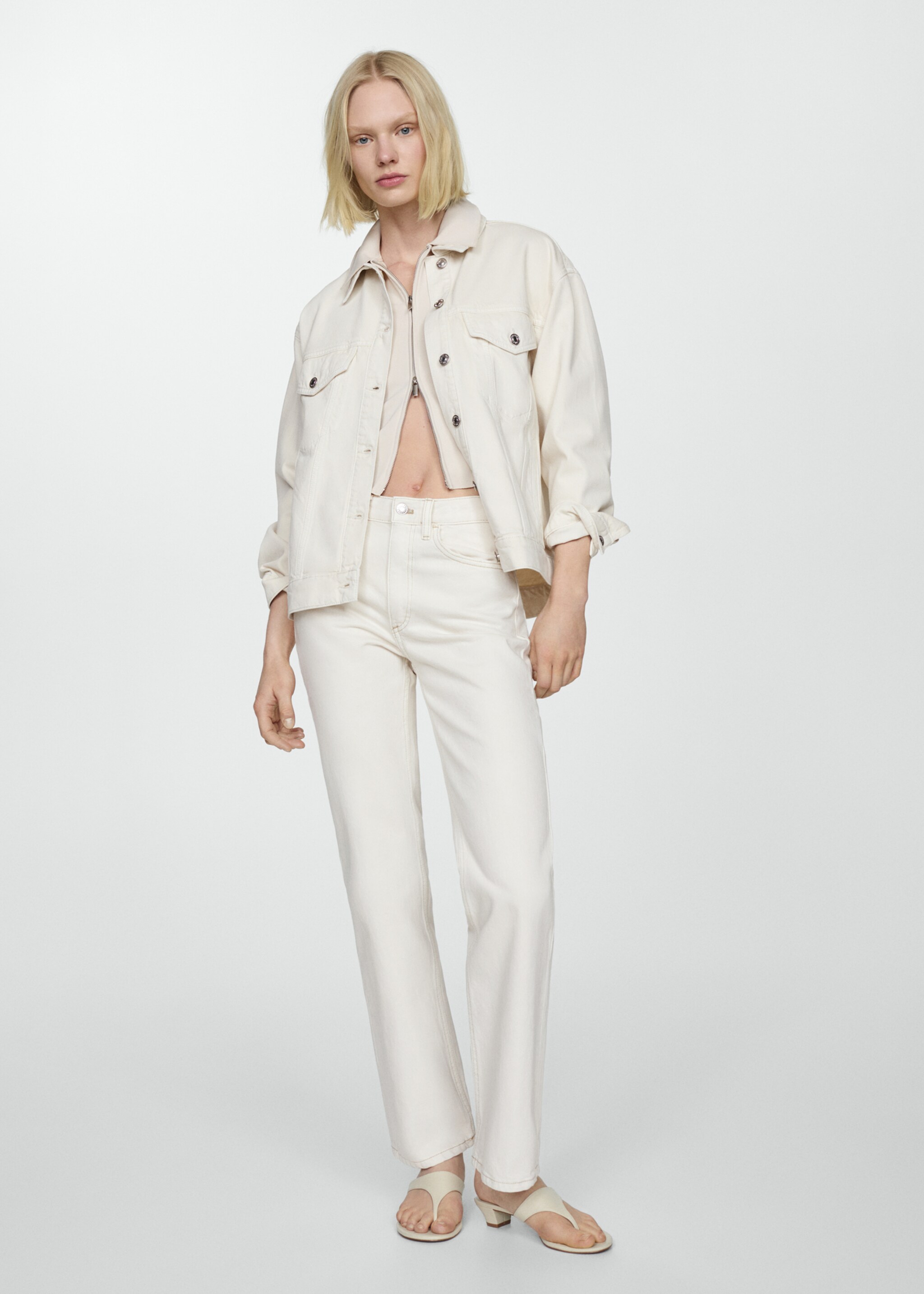 Mid-rise straight jeans - General plane
